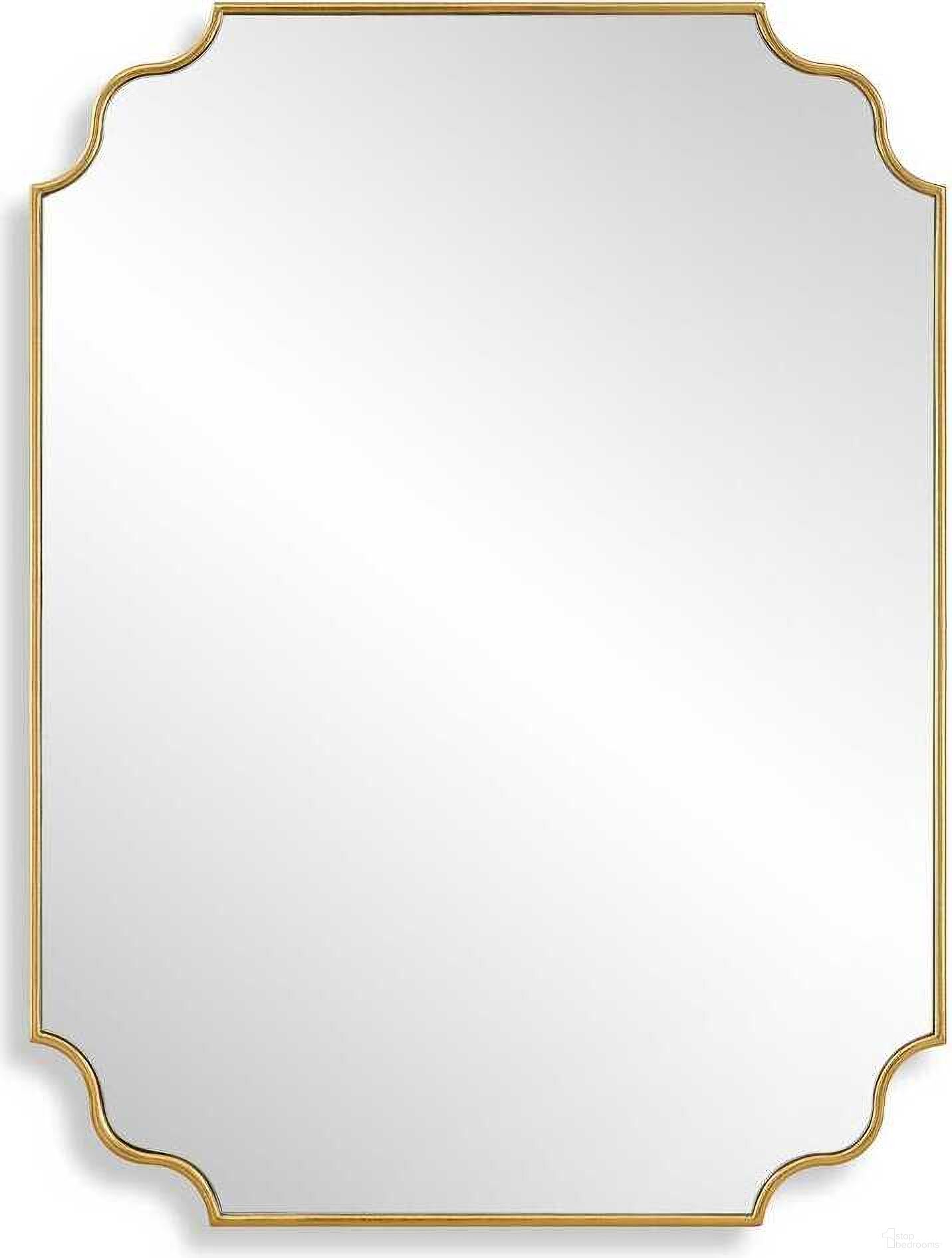 The appearance of Lennyn Vanity Mirror In Gold designed by Uttermost in the transitional interior design. This gold piece of furniture was selected by 1StopBedrooms from Lennyn Collection to add a touch of cosiness and style into your home. Sku: 09987. Material: Mirror.