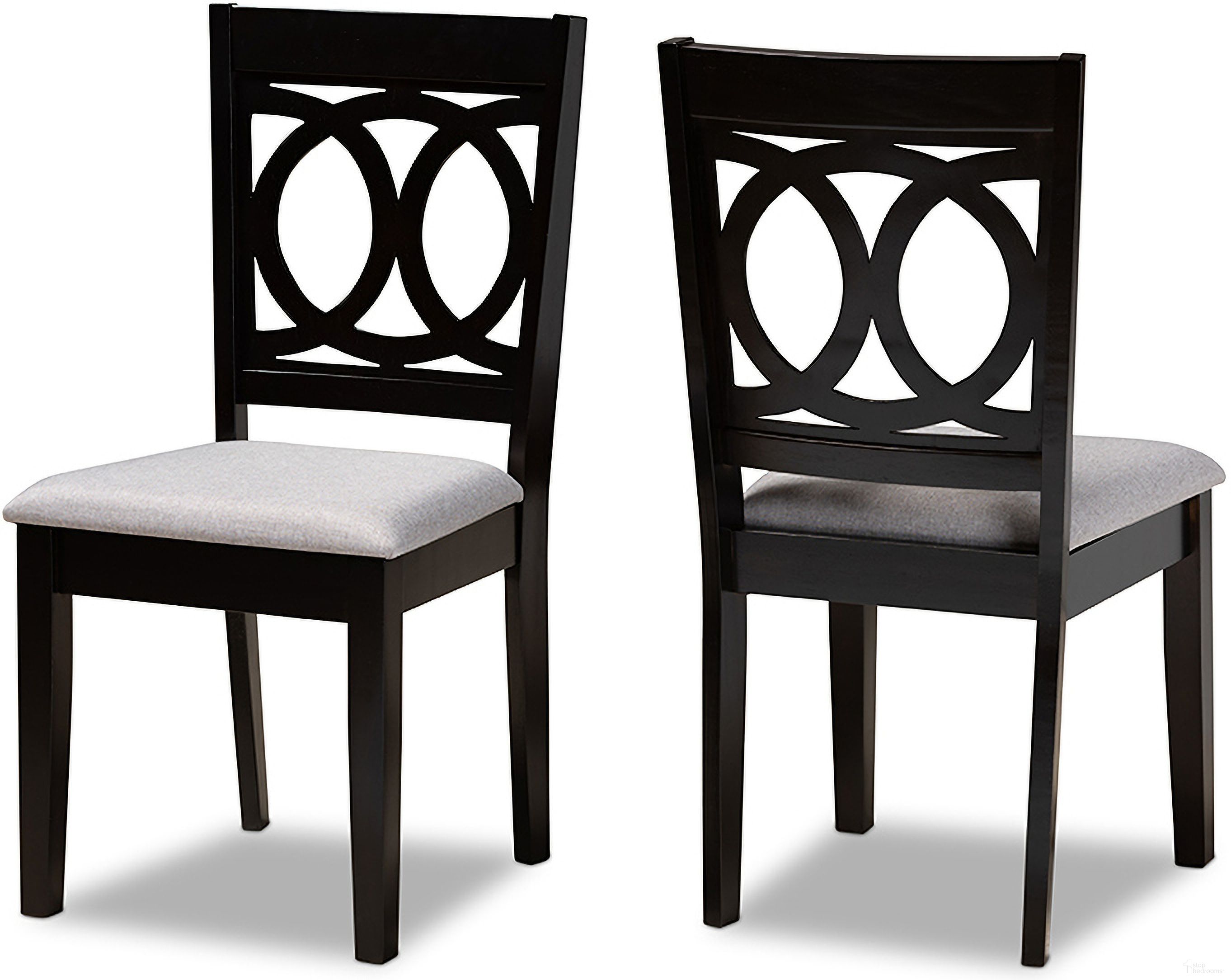 The appearance of Lenoir Modern And Contemporary Grey Fabric Upholstered Espresso Brown Finished Wood 2-Piece Dining Chair Set designed by Baxton Studio in the modern / contemporary interior design. This grey piece of furniture was selected by 1StopBedrooms from Lenoir Collection to add a touch of cosiness and style into your home. Sku: RH315C-Grey/Dark Brown-DC-2PK. Material: Rubberwood. Chair Type: Side Chair.