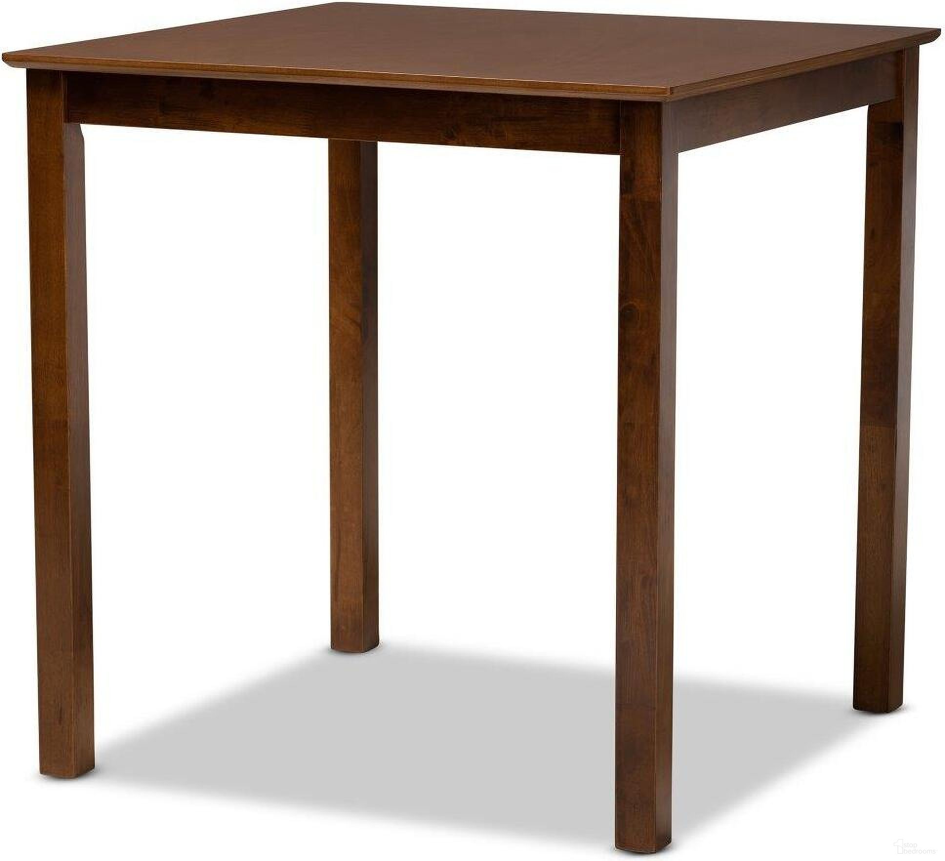 Lenoir Modern and Contemporary Walnut Brown Finished Wood Counter Height Pub Table