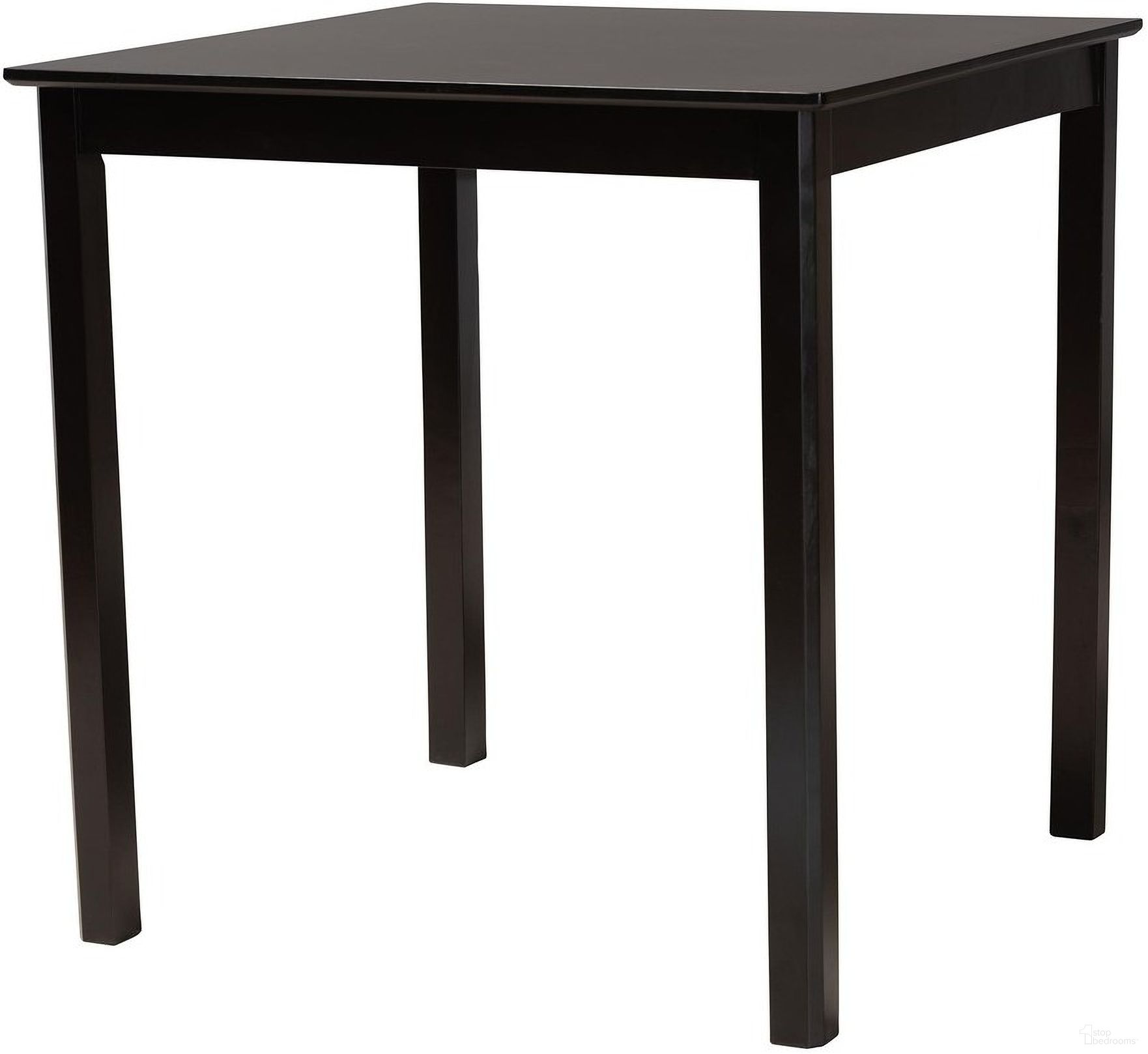 The appearance of Lenoir Wood Counter Height Pub Table In Espresso Brown designed by Baxton Studio in the modern / contemporary interior design. This espresso brown piece of furniture was selected by 1StopBedrooms from Lenoir Collection to add a touch of cosiness and style into your home. Sku: RH7070T-Dark Brown-PT. Table Top Shape: Square. Material: MDF.