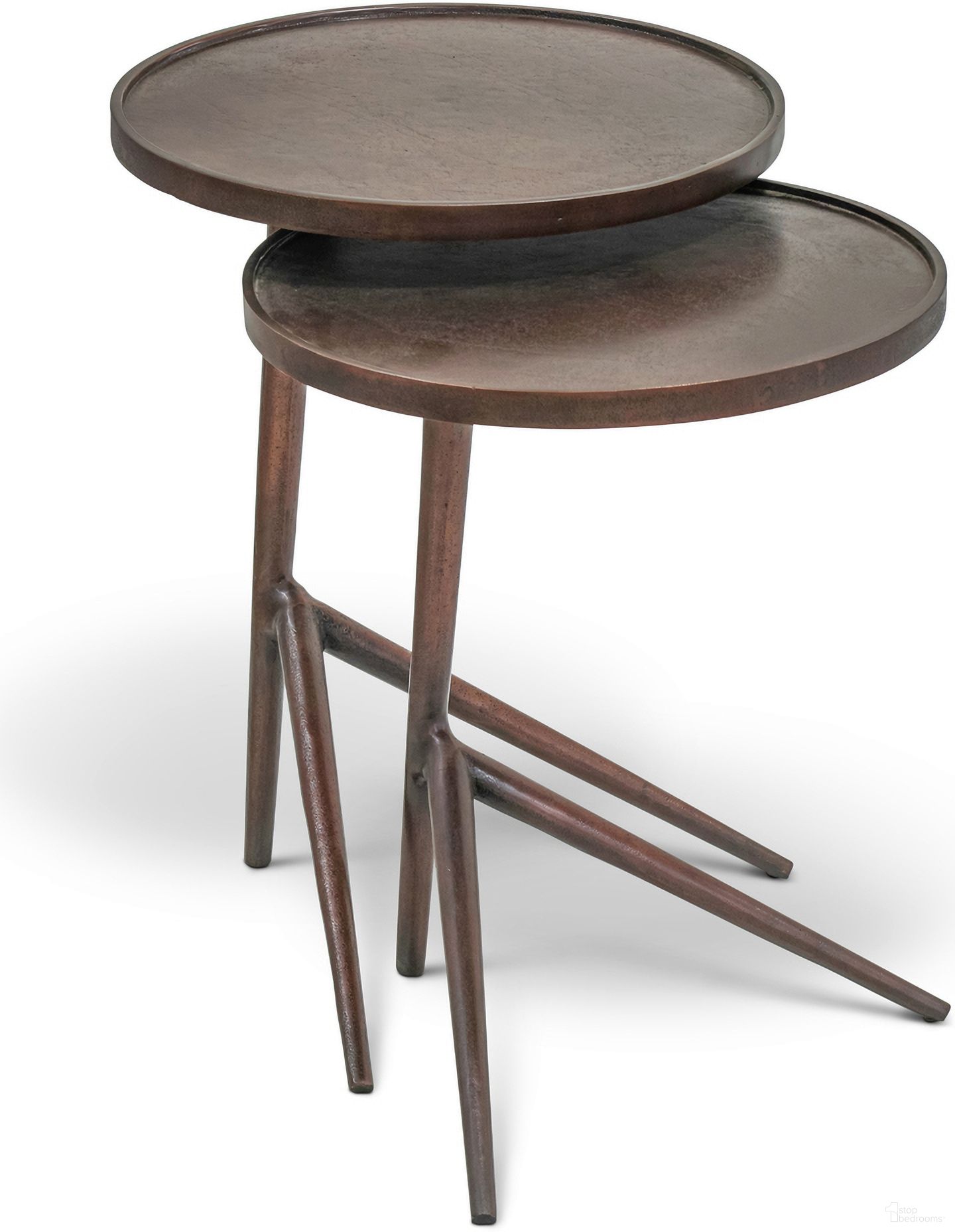 The appearance of Leo Nesting Set In Antique Copper designed by Urbia in the modern / contemporary interior design. This antique copper piece of furniture  was selected by 1StopBedrooms from Elements Collection to add a touch of cosiness and style into your home. Sku: IJ-LEO-ET-23AC21AC. Material: Aluminum.