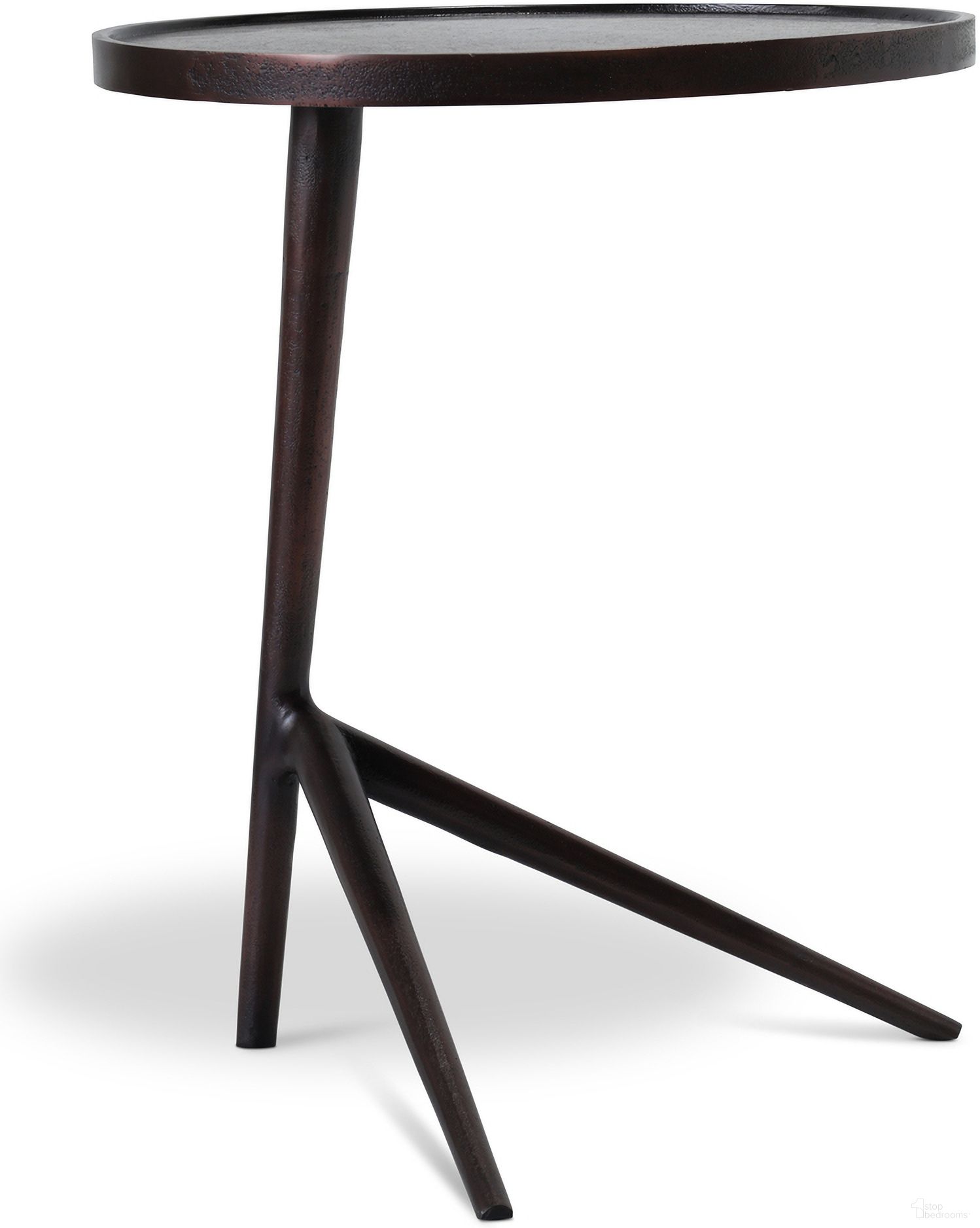 The appearance of Leo Round End Table In Antique Copper designed by Urbia in the modern / contemporary interior design. This antique copper piece of furniture  was selected by 1StopBedrooms from Elements Collection to add a touch of cosiness and style into your home. Sku: IJ-LEO-ET-21AC. Material: Aluminum.