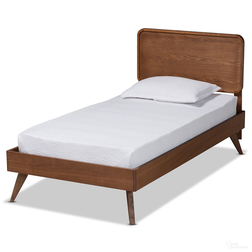 The appearance of Leola Wood Twin Platform Bed In Walnut Brown designed by Baxton Studio in the transitional interior design. This walnut brown piece of furniture  was selected by 1StopBedrooms from Leola Collection to add a touch of cosiness and style into your home. Sku: Leola-Ash Walnut-Twin. Bed Type: Platform Bed. Bed Size: Twin. Material: Rubberwood.
