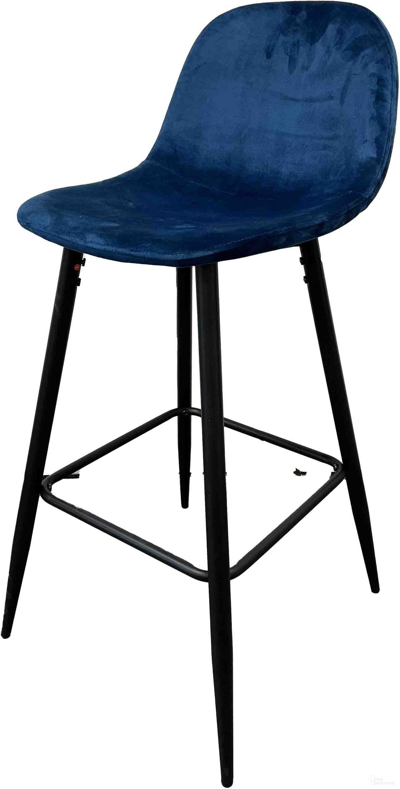 The appearance of Leon Bar Stool In Dark Blue - Set of 2 designed by Iconic Furniture in the modern / contemporary interior design. This dark blue piece of furniture  was selected by 1StopBedrooms from Urbana Collection to add a touch of cosiness and style into your home. Sku: BS019-HLR-64. Material: Steel.
