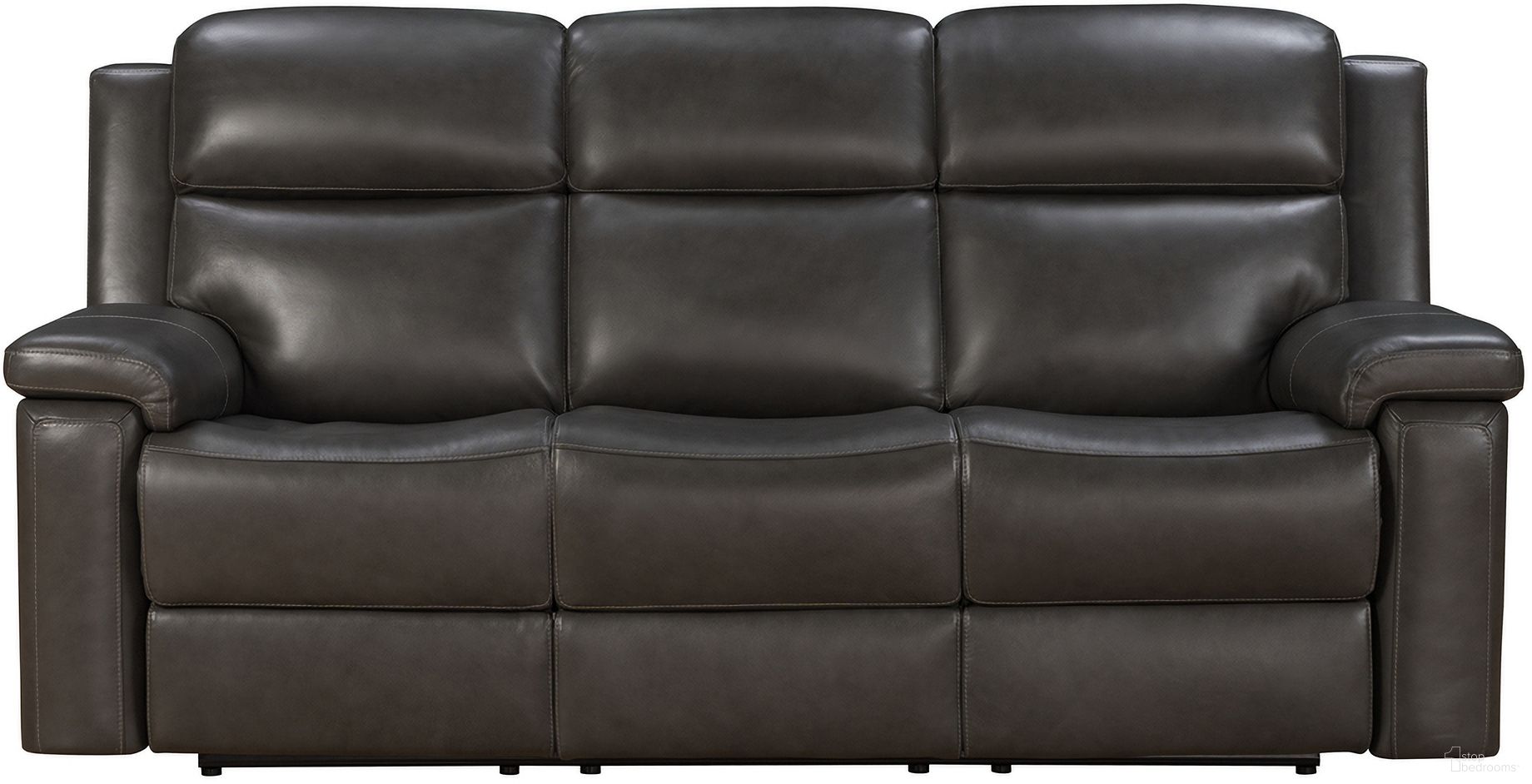 The appearance of Leon Power Reclining Sofa with Power Head Rests In Smoke Gray designed by BarcaLounger in the  interior design. This smoke gray piece of furniture  was selected by 1StopBedrooms from Leon Collection to add a touch of cosiness and style into your home. Sku: 39PHLHM1343373096. Material: Leather.