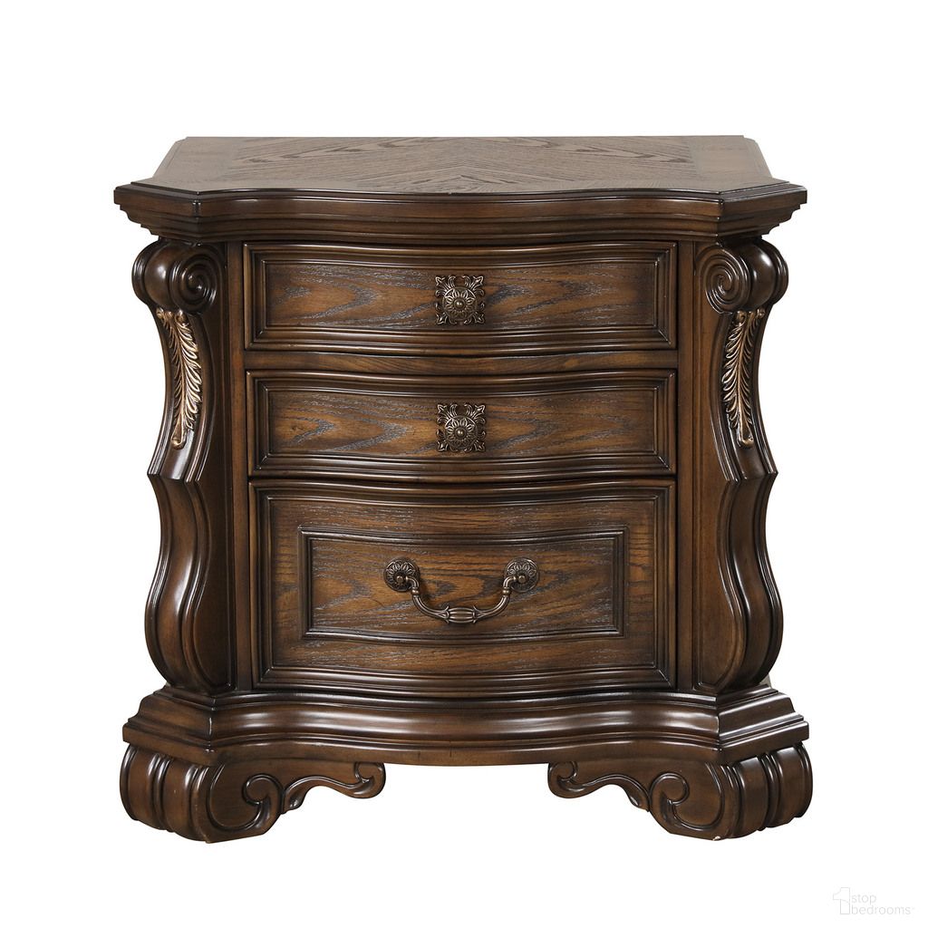 The appearance of Leovanni Nightstand with USB A-C In Dark Brown designed by Furniture of America in the traditional interior design. This dark brown piece of furniture  was selected by 1StopBedrooms from Leovanni Collection to add a touch of cosiness and style into your home. Sku: FM70003DB-N. Material: Hardwood.