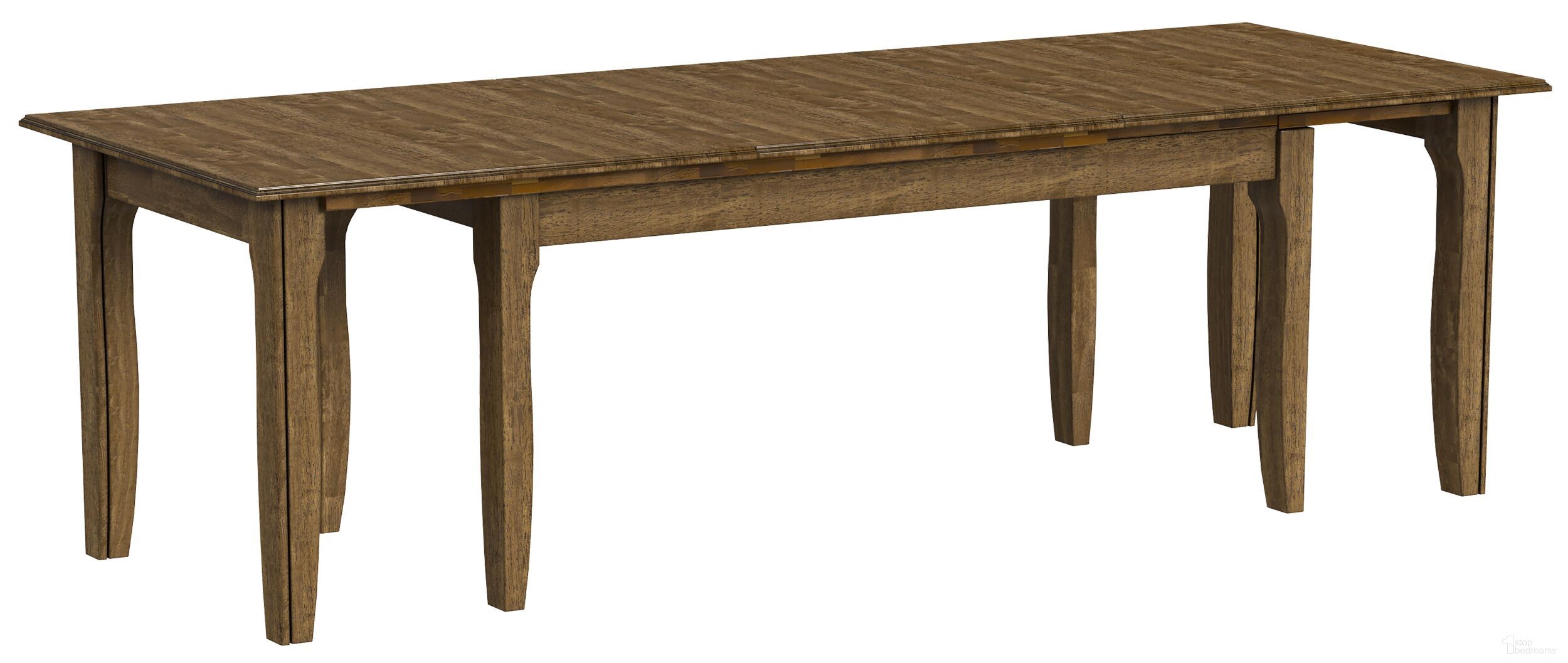 The appearance of Leucadia 133.25 Inch Three Leaf Extension Table In Toasted Java designed by A-America in the transitional interior design. This toasted java piece of furniture was selected by 1StopBedrooms from Leucadia Collection to add a touch of cosiness and style into your home. Sku: LEUTJ617L. Table Base Style: Legs. Material: Solid Hardwood. Size: 133" x 38".