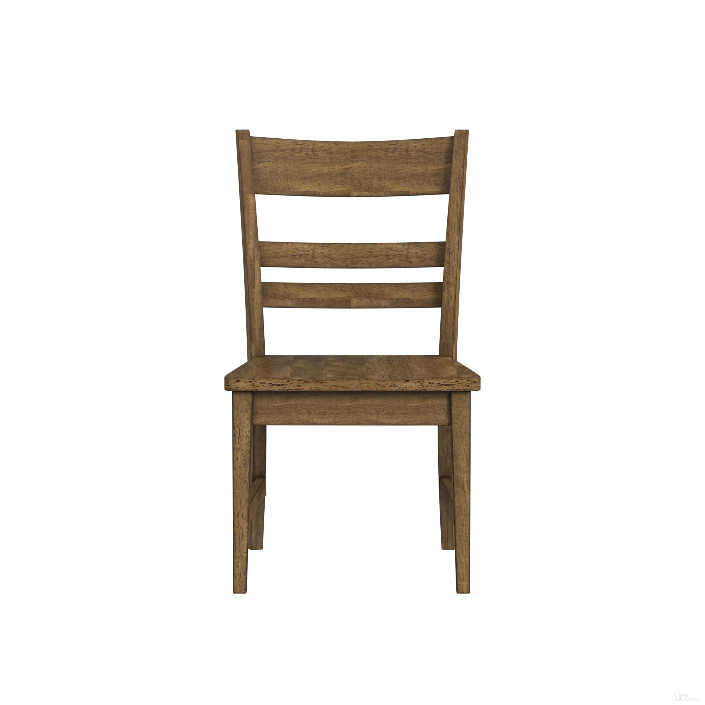 The appearance of Leucadia Ladderback Side Chair with Wood Seat Set of 2 In Toasted Java designed by A-America in the transitional interior design. This toasted java piece of furniture was selected by 1StopBedrooms from Leucadia Collection to add a touch of cosiness and style into your home. Sku: LEUTJ2552. Material: Solid Hardwood. Chair Type: Side Chair.