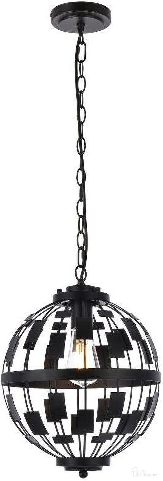 Levante 1 Light Pendant In Black LD7075D12BK