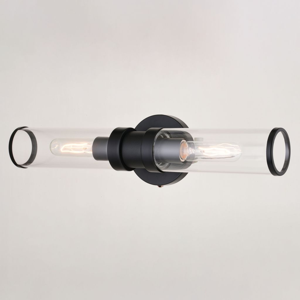 Levitt 2 Light Wall Light In Black