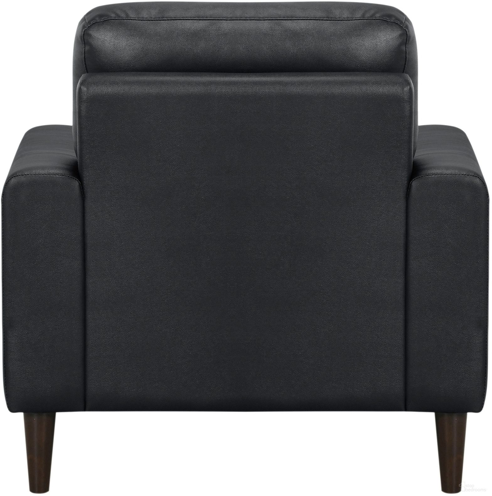 The appearance of Lewes Chair In Black designed by Homelegance in the modern / contemporary interior design. This black piece of furniture  was selected by 1StopBedrooms from Lewes Collection to add a touch of cosiness and style into your home. Sku: 8566BLK-1. Material: Faux Leather.