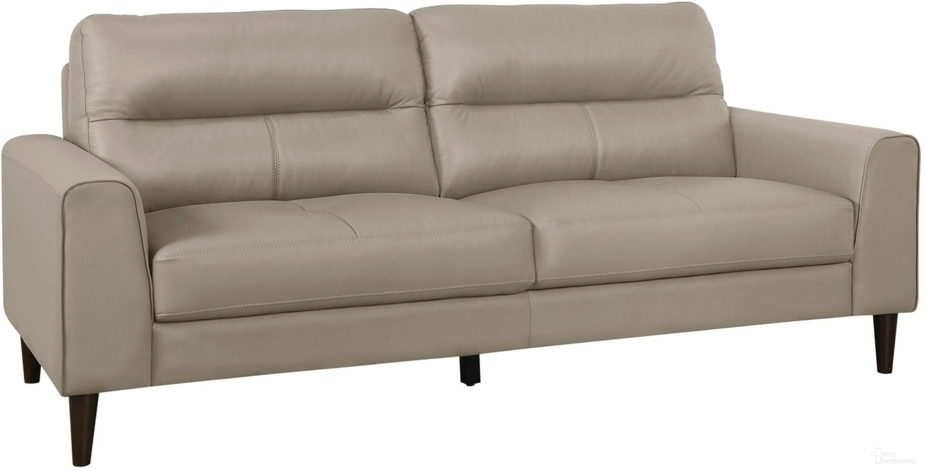 The appearance of Lewes Sofa In Beige designed by Homelegance in the modern / contemporary interior design. This beige piece of furniture was selected by 1StopBedrooms from Lewes Collection to add a touch of cosiness and style into your home. Sku: 8566LTE-3. Material: Faux Leather.