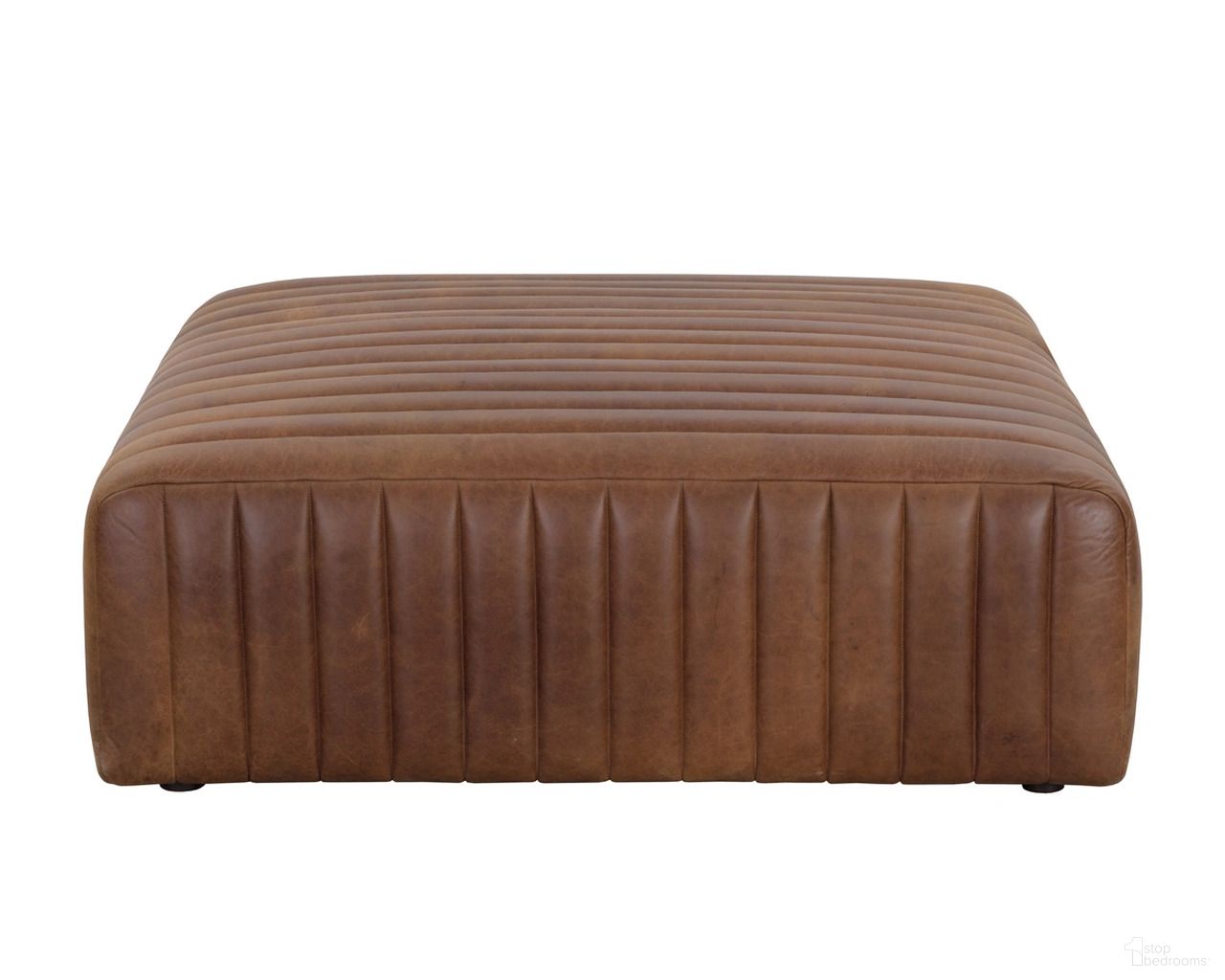 Lewin Square Ottoman In Lucia Tobacco