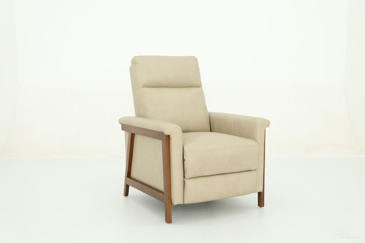 The appearance of Lewiston Push Thru The Arms Recliner In Stone designed by BarcaLounger in the traditional interior design. This stone piece of furniture was selected by 1StopBedrooms from Lewiston Collection to add a touch of cosiness and style into your home. Sku: 71179530981. Material: Leather.