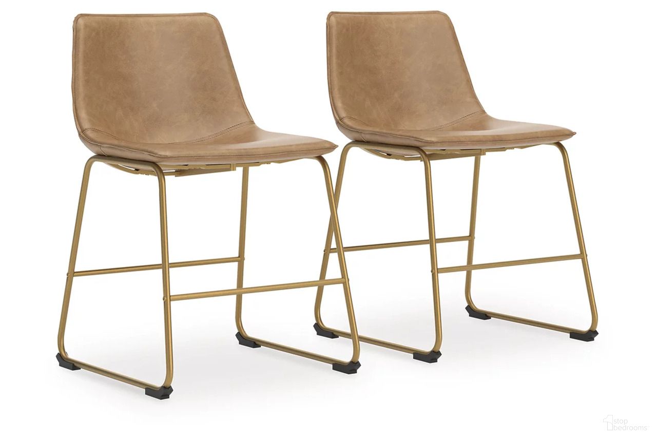 The appearance of Lexadine Dining Chair Set of 2 In Toast and Gold designed by Signature Design by Ashley in the modern / contemporary interior design. This toast/gold piece of furniture was selected by 1StopBedrooms from Lexadine Collection to add a touch of cosiness and style into your home. Sku: NCD373-03. Material: Fabric. Chair Type: Side Chair.