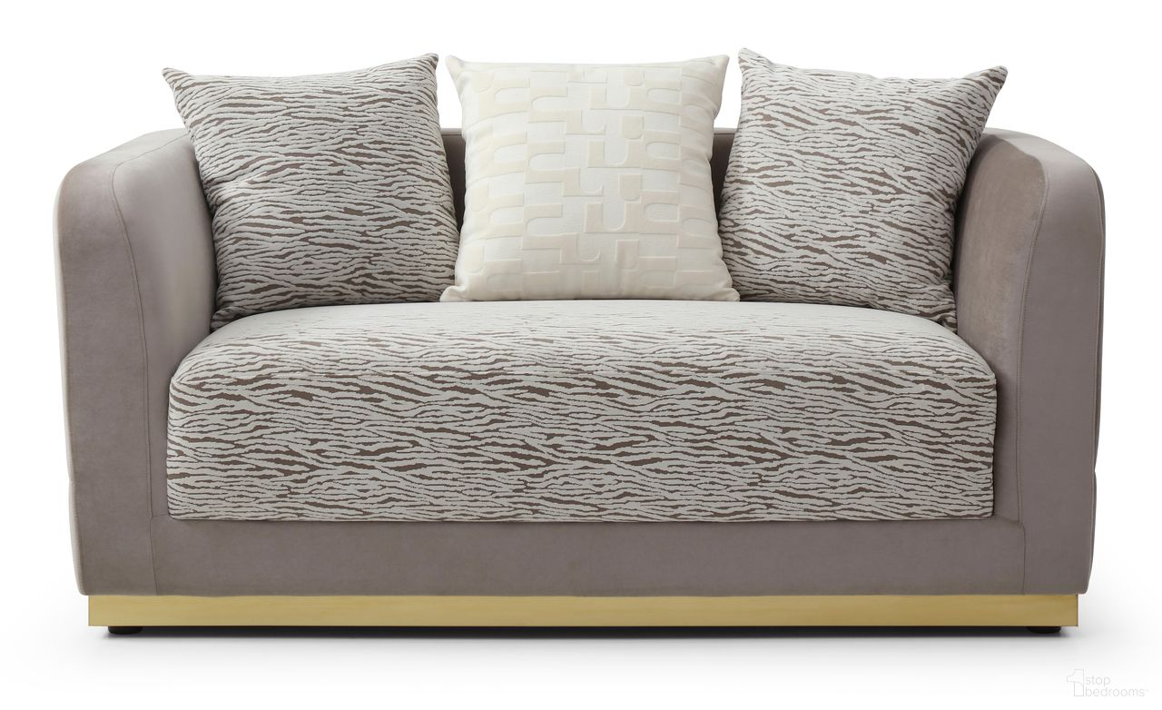 The appearance of Lexington Loveseat In Brown and Light Beige designed by Glory in the modern / contemporary interior design. This brown and light beige piece of furniture was selected by 1StopBedrooms from Lexington Collection to add a touch of cosiness and style into your home. Sku: G00280A-L. Material: Wood.