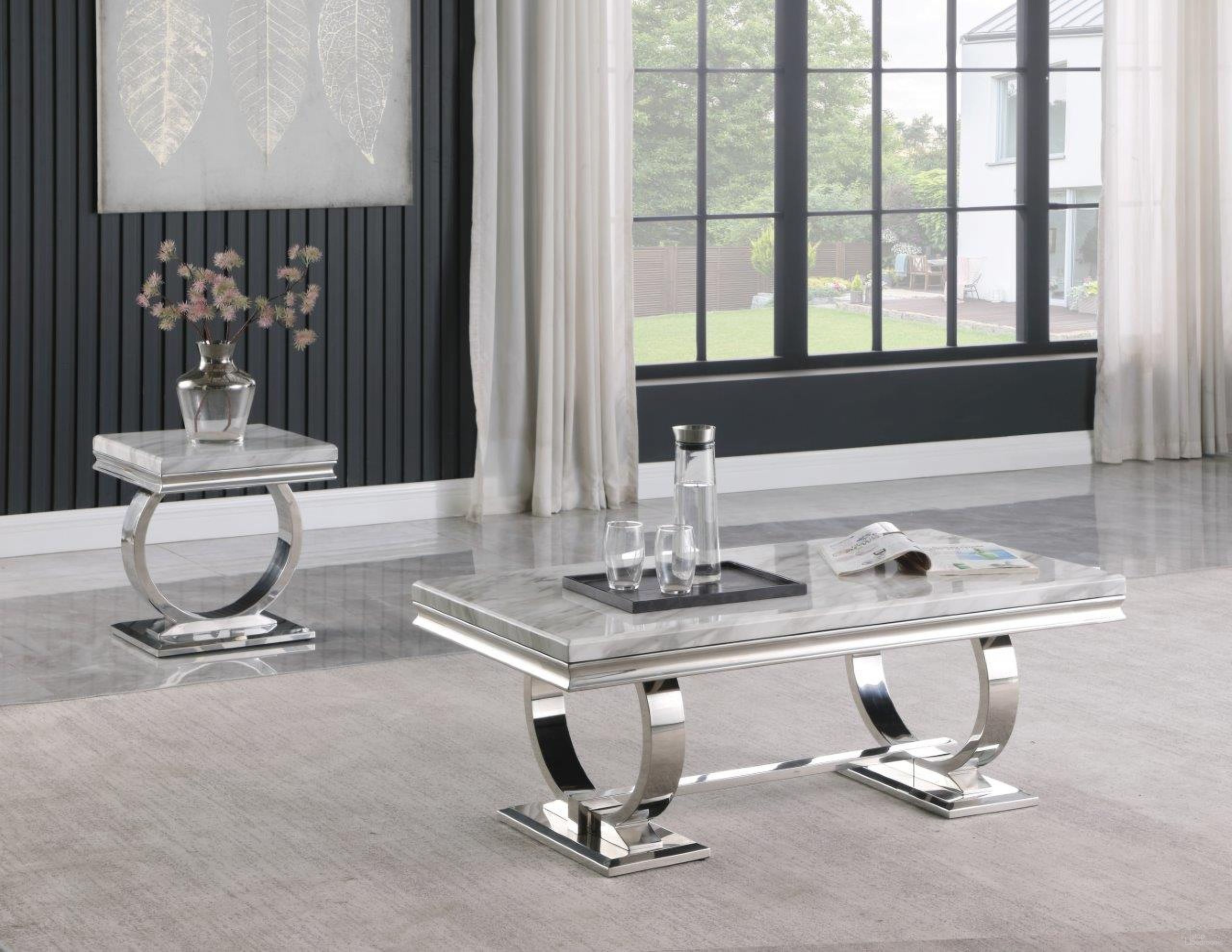 The appearance of Lexington Rectangle Faux Marble Occasional Table Set designed by Best Master Furniture in the modern / contemporary interior design. This marble piece of furniture was selected by 1StopBedrooms from Lexington Collection to add a touch of cosiness and style into your home. Sku: LX004C;LX004E. Material: Marble.