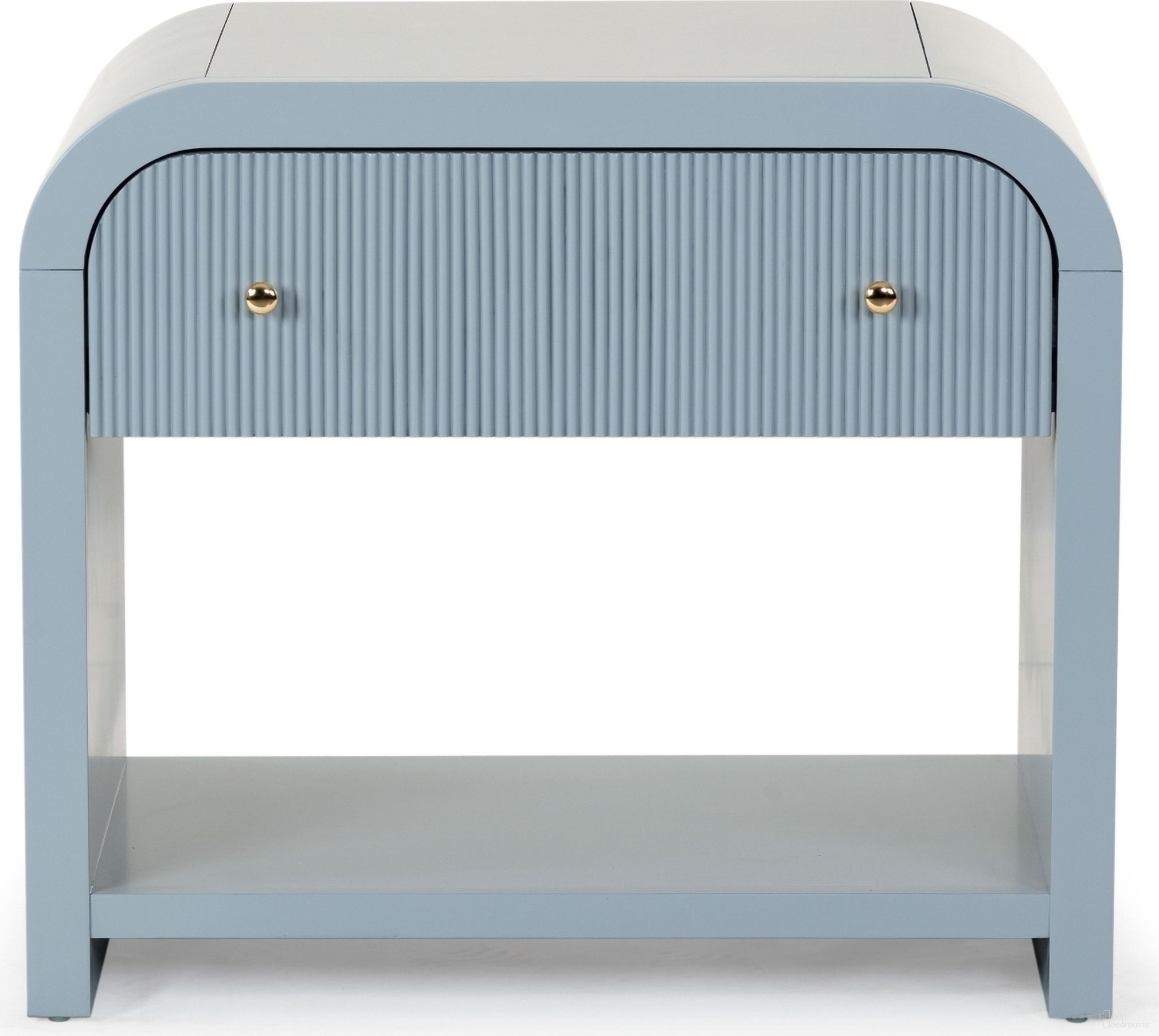 The appearance of Liabella 1 Drawer Curved Nightstand In Light Grey and Gold designed by Safavieh Couture in the modern / contemporary interior design. This light grey and gold piece of furniture was selected by 1StopBedrooms from Liabella Collection to add a touch of cosiness and style into your home. Sku: SFV2145C. Material: Wood.