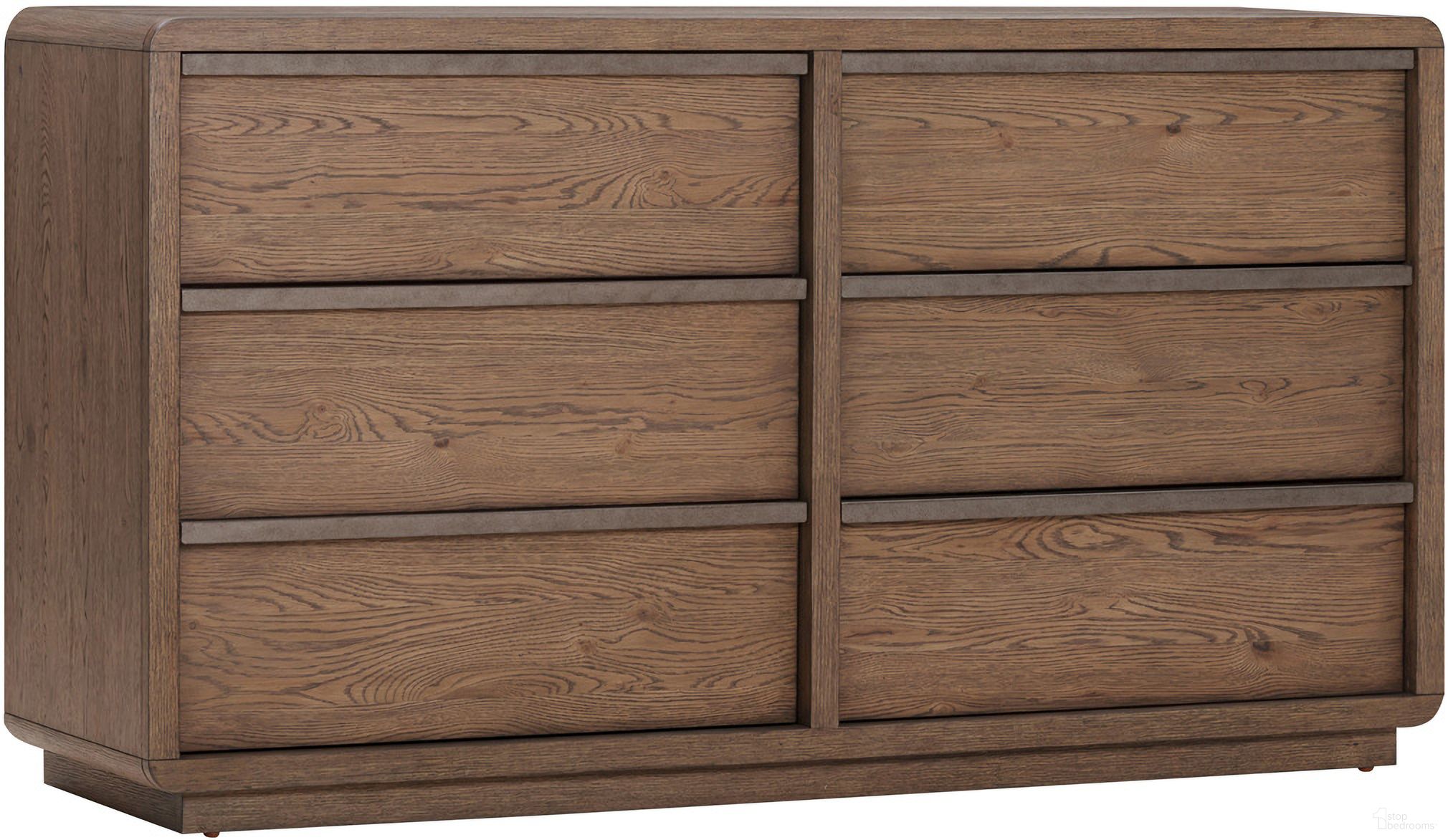 The appearance of Liam Dresser In Hearth Stone designed by Aspenhome in the transitional interior design. This hearth stone piece of furniture  was selected by 1StopBedrooms from Liam Collection to add a touch of cosiness and style into your home. Sku: I3401-453. Material: Wood.