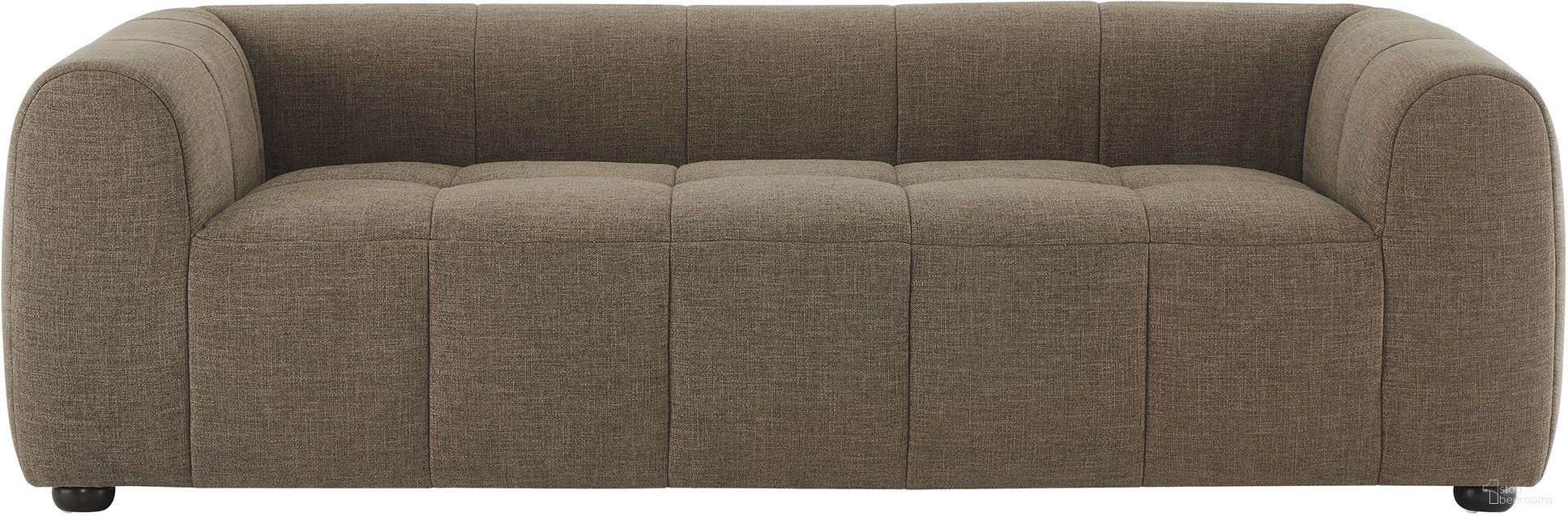 The appearance of Liana Upholstered Fabric Sofa In Mocha designed by Modway in the modern / contemporary interior design. This mocha piece of furniture  was selected by 1StopBedrooms from Liana Collection to add a touch of cosiness and style into your home. Sku: EEI-6866-MOC. Material: Fabric.