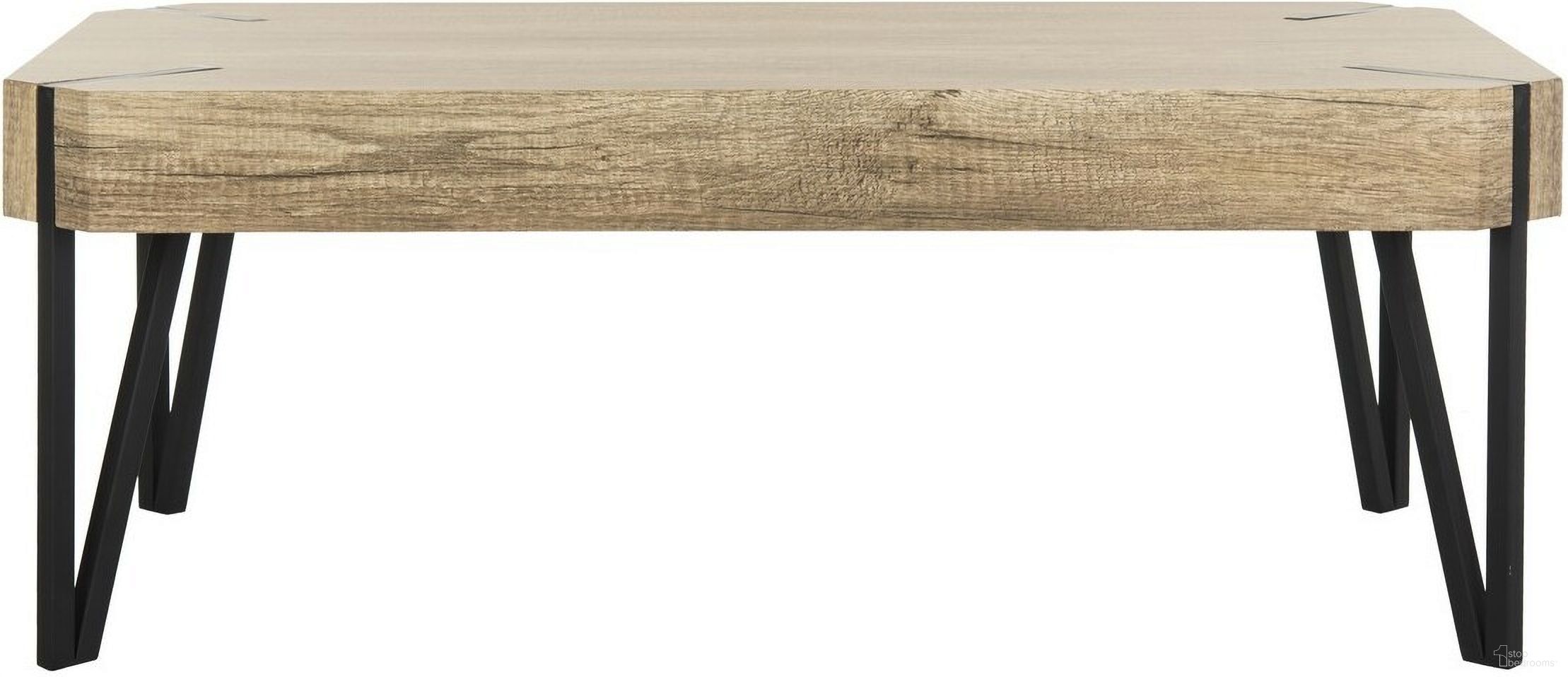 Liann Canyon Grey Rustic Midcentury Wood Top Coffee Table
