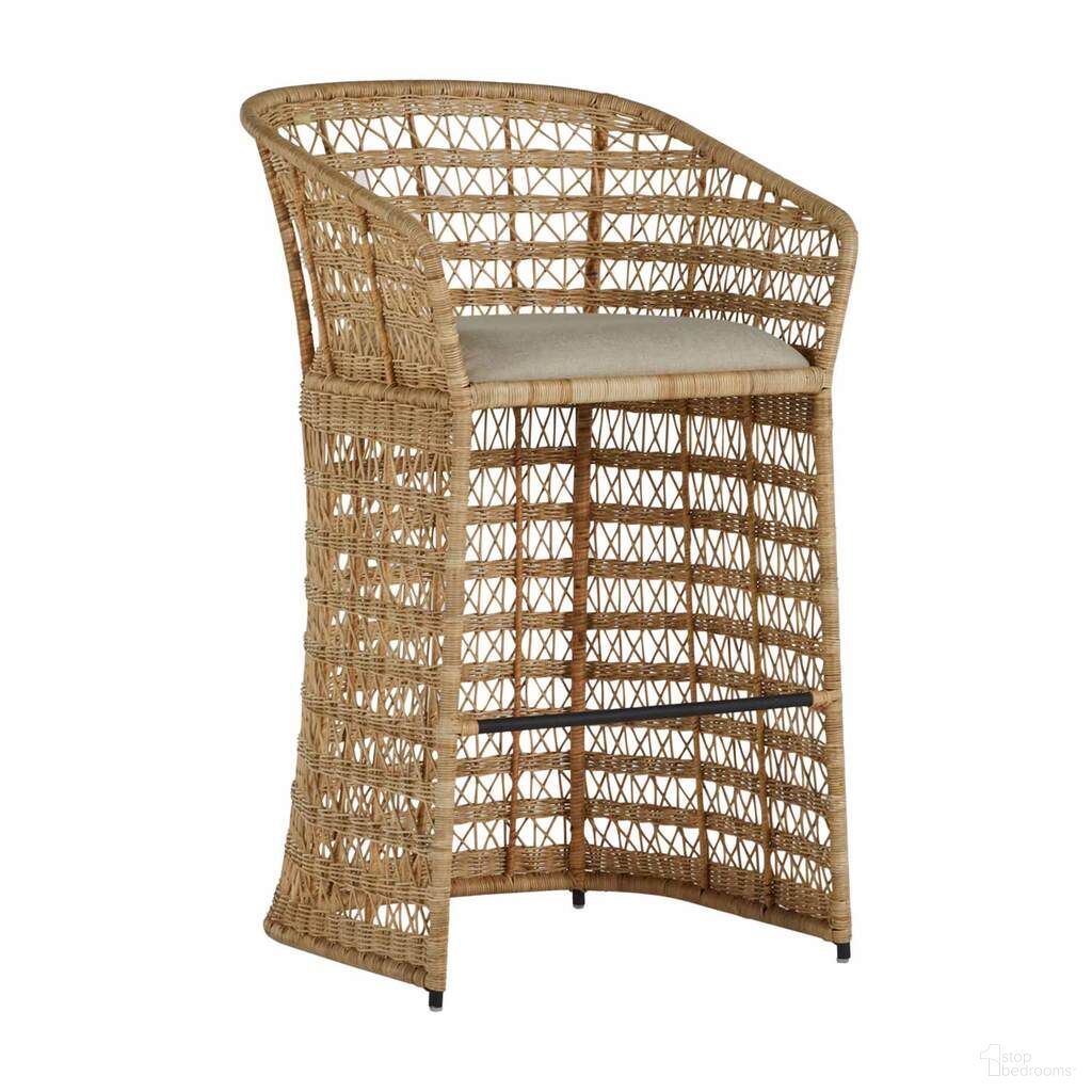 The appearance of Libby Bar Stool In Natural Rattan and Dark Grey designed by Gabby in the transitional interior design. This natural rattan/dark grey piece of furniture was selected by 1StopBedrooms from Libby Collection to add a touch of cosiness and style into your home. Sku: SCH-166345. Material: Metal.