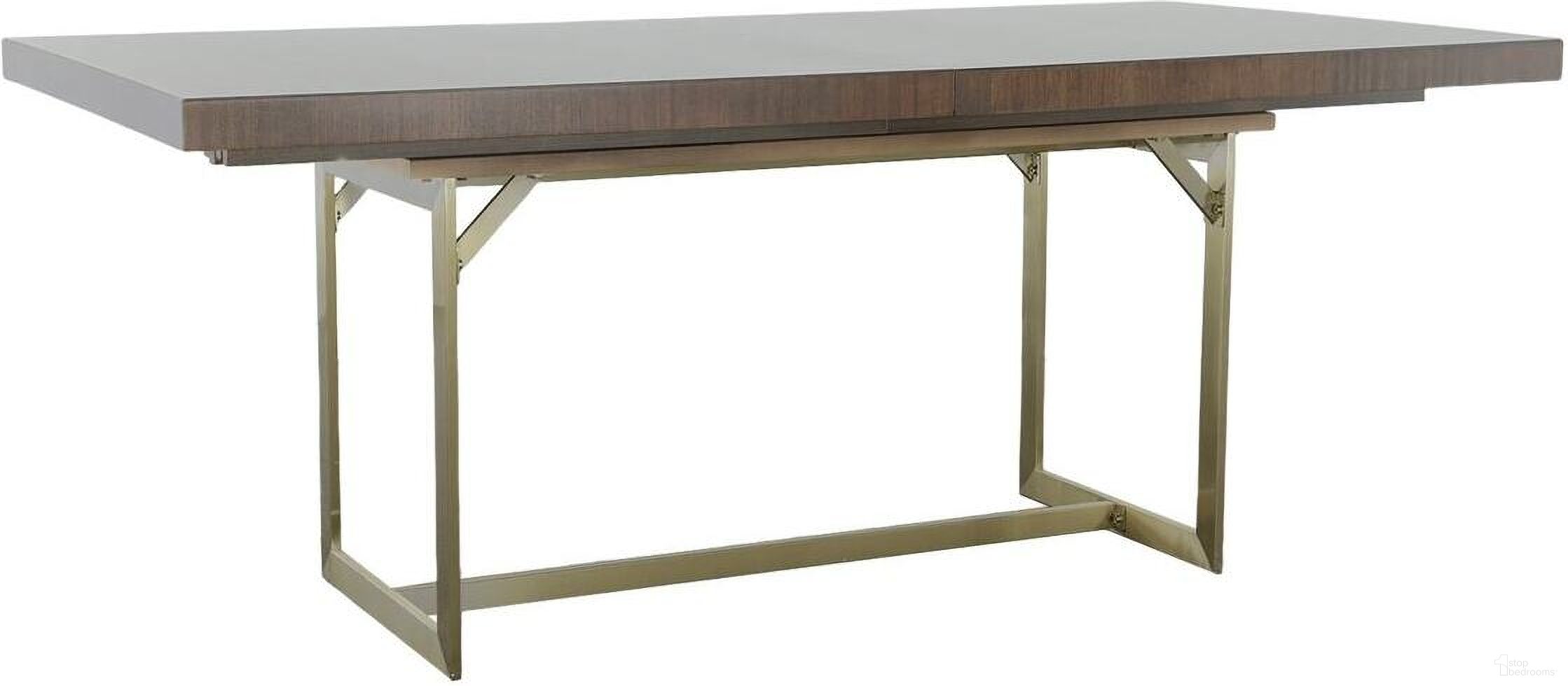 The appearance of Libby Langdon Clement Dining Table In Smoked Stone designed by Fairfield Chair in the modern / contemporary interior design. This smoked stone piece of furniture  was selected by 1StopBedrooms from Libby Langdon Collection to add a touch of cosiness and style into your home. Sku: 6317-DT. Table Base Style: Trestle. Table Top Shape: Rectangular. Material: Stainless Steel. Size: 40" x 76".