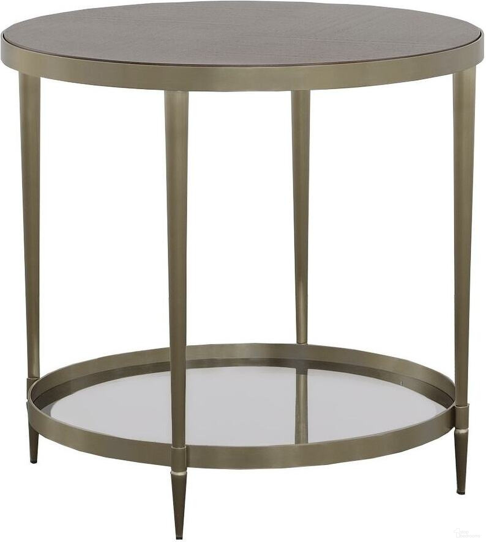 The appearance of Libby Langdon Marlowe Tiered Round End Table In Smoked Stone designed by Fairfield Chair in the modern / contemporary interior design. This smoked stone piece of furniture was selected by 1StopBedrooms from Libby Langdon Collection to add a touch of cosiness and style into your home. Sku: 6308-ET. Material: Stainless Steel.