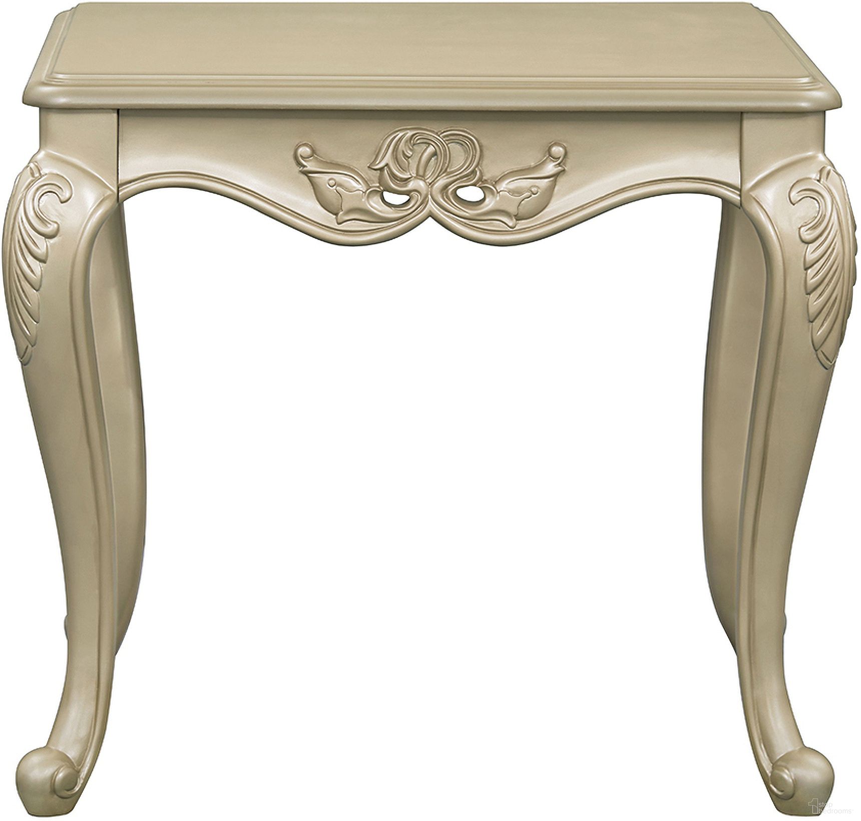 The appearance of Libertee End Table In Champagne designed by ACME in the transitional interior design. This champagne piece of furniture was selected by 1StopBedrooms from Libertee Collection to add a touch of cosiness and style into your home. Sku: LV03826. Material: Wood.
