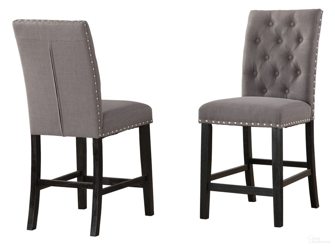 The appearance of Lidia Upholstered Counter Height Chairs Set of 2 In Gray Linen Fabric designed by Best Quality Furniture in the traditional interior design. This gray piece of furniture was selected by 1StopBedrooms from Lidia Collection to add a touch of cosiness and style into your home. Sku: D118-CHC. Material: Linen.