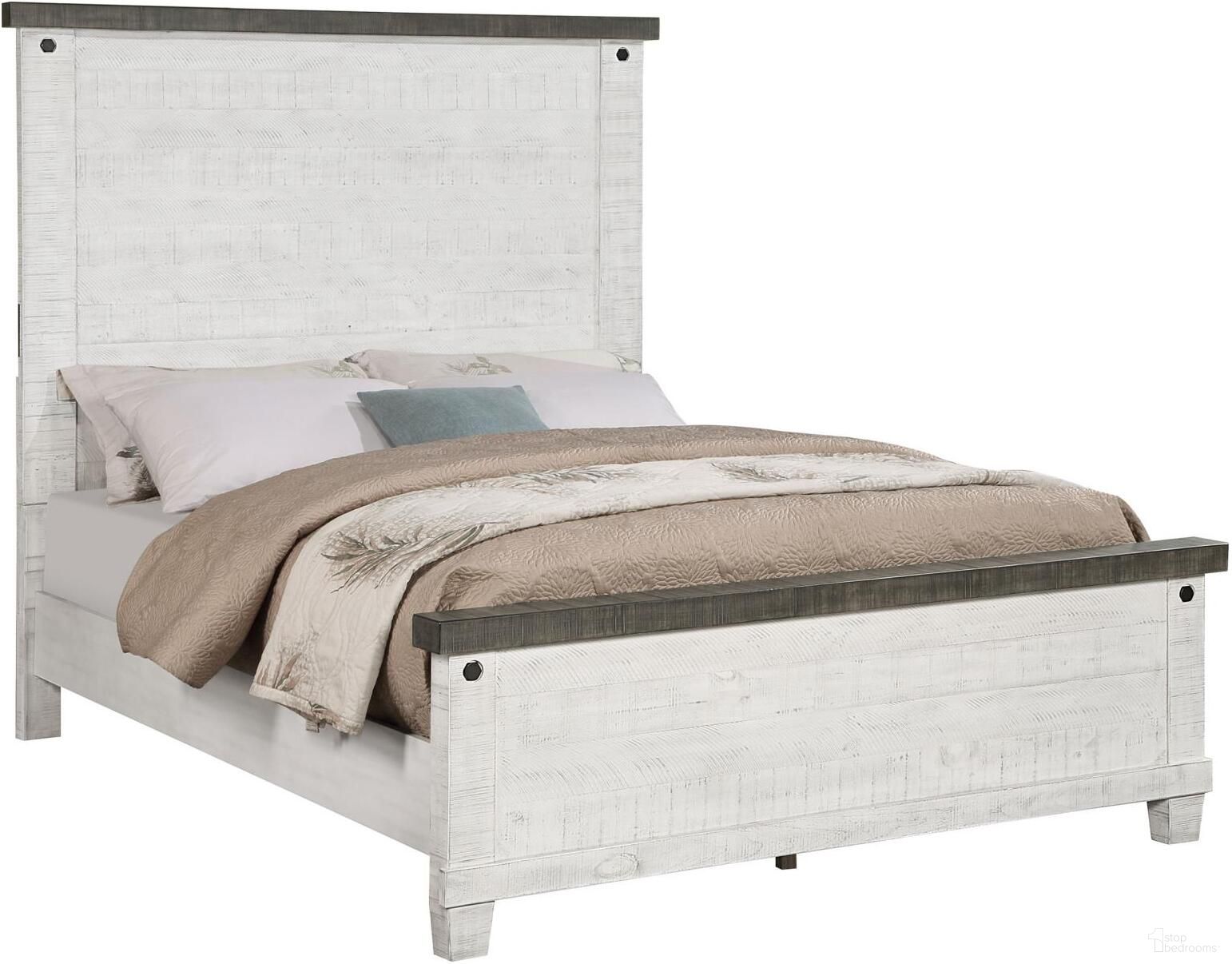The appearance of Lilith Queen Panel Bed Distressed Grey and White designed by Coaster in the country / farmhouse interior design. This distressed white piece of furniture  was selected by 1StopBedrooms from Lilith Collection to add a touch of cosiness and style into your home. Sku: 224471QB1;224471QB2;224471QB3. Bed Type: Panel Bed. Material: Wood. Bed Size: Queen.
