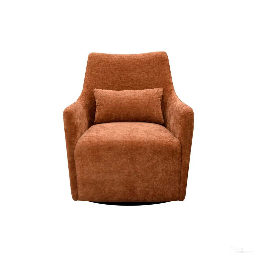 The appearance of Lilith Swivel Chair In Brick Chenille and Black designed by LH Imports in the modern / contemporary interior design. This brick chenille/black piece of furniture was selected by 1StopBedrooms from Lilith Collection to add a touch of cosiness and style into your home. Sku: DAV034-BRK. Material: Pine.