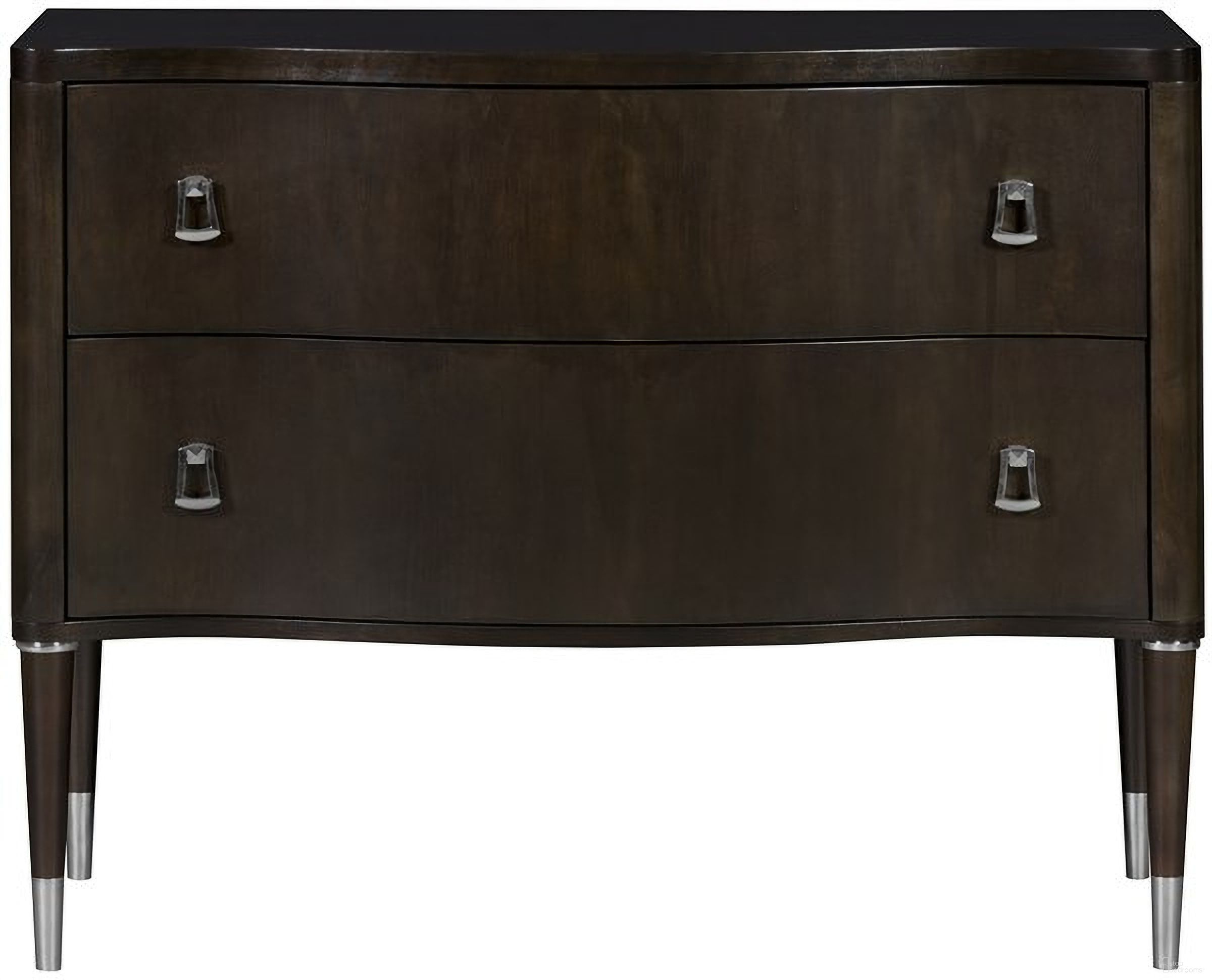 The appearance of Lillet Nightstand In Brown designed by Vanguard Furniture in the transitional interior design. This brown piece of furniture was selected by 1StopBedrooms from Lillet Collection to add a touch of cosiness and style into your home. Sku: P658H-NO. Material: Wood Veneer.