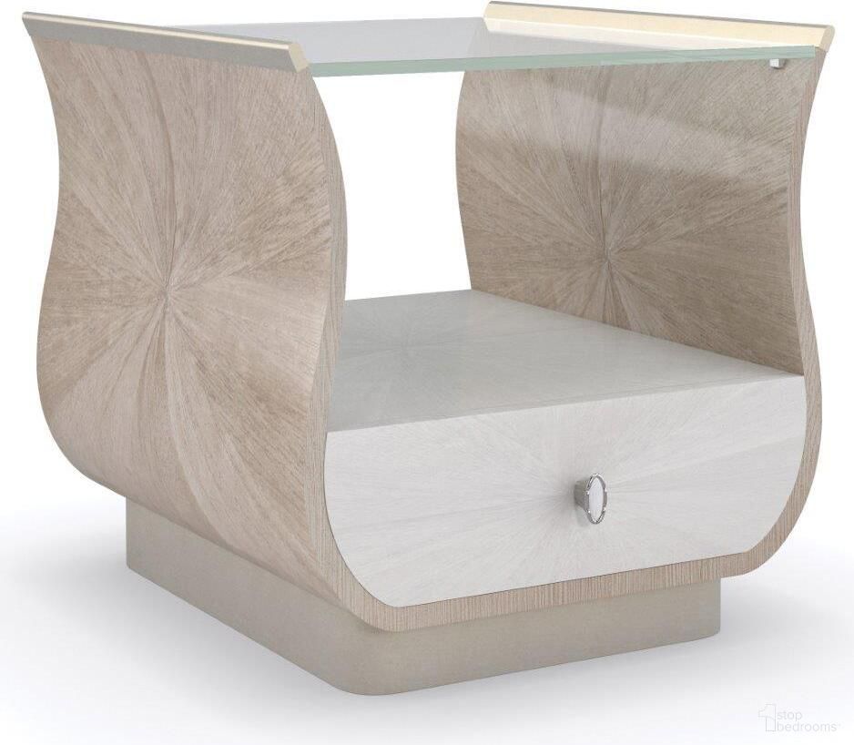 The appearance of Caracole Compositions Lillian Rectangle End Table designed by Caracole in the modern / contemporary interior design. This ivory piece of furniture was selected by 1StopBedrooms from Lillian Collection to add a touch of cosiness and style into your home. Sku: C091-020-412. Material: Wood.