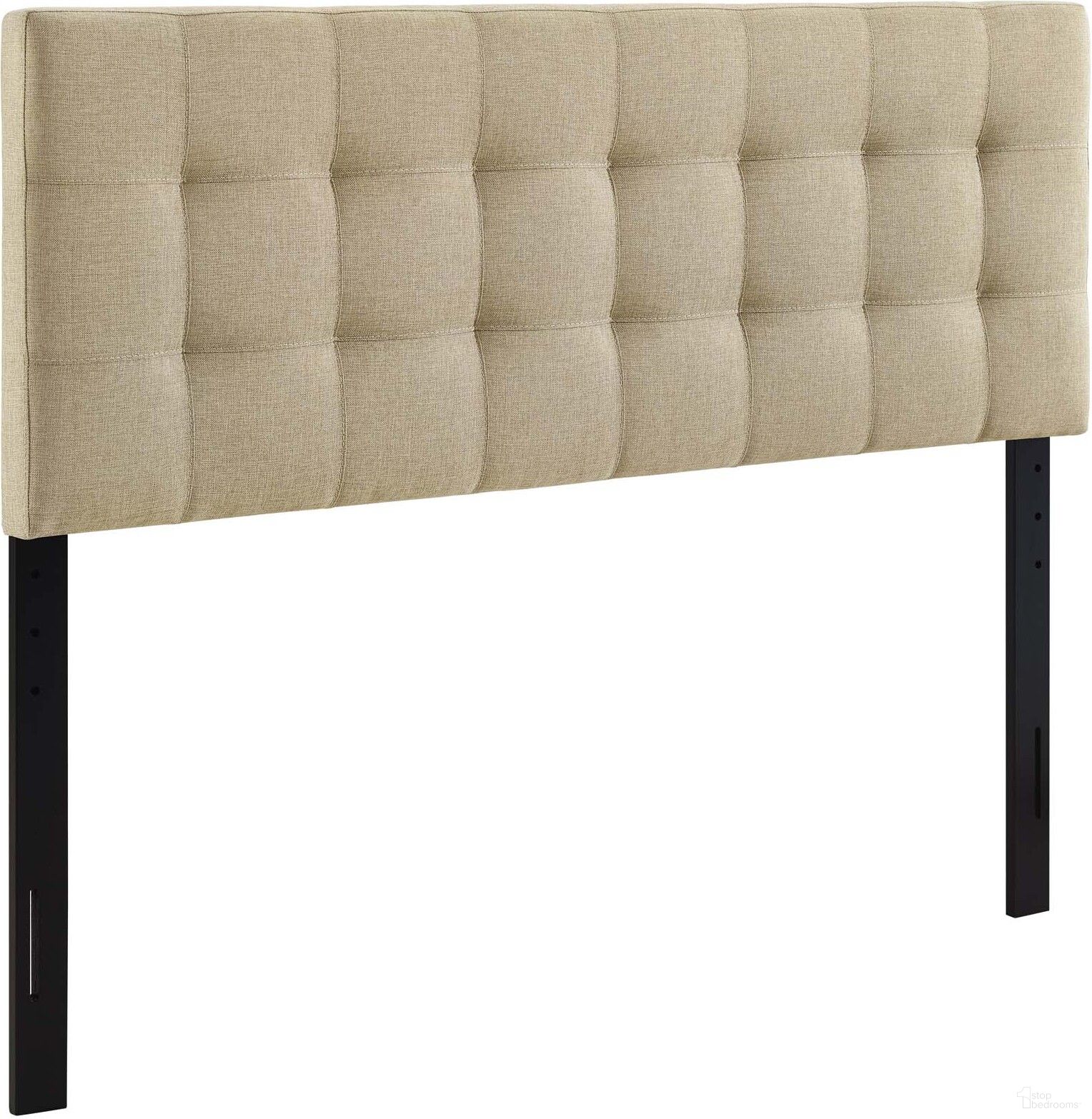 Lily Beige Queen Upholstered Fabric Headboard