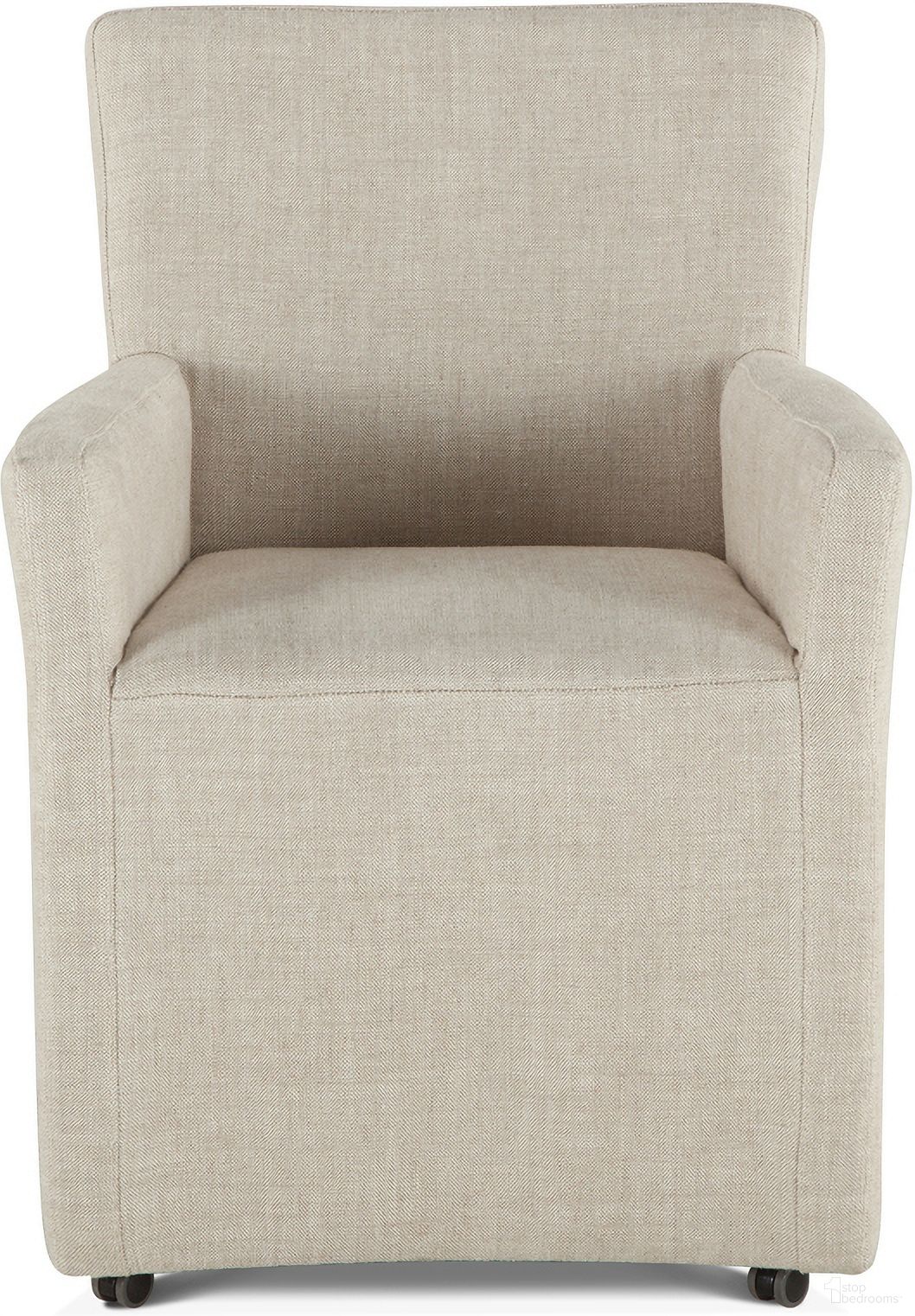 The appearance of Lily Linen Wheeled Armchair In Off White designed by Home Trends and Design in the modern / contemporary interior design. This off white piece of furniture was selected by 1StopBedrooms from Lily Collection to add a touch of cosiness and style into your home. Sku: ZWPY08. Material: Linen. Chair Type: Arm Chair.