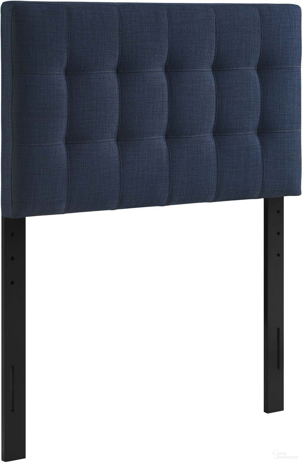 Lily Navy Twin Upholstered Fabric Headboard