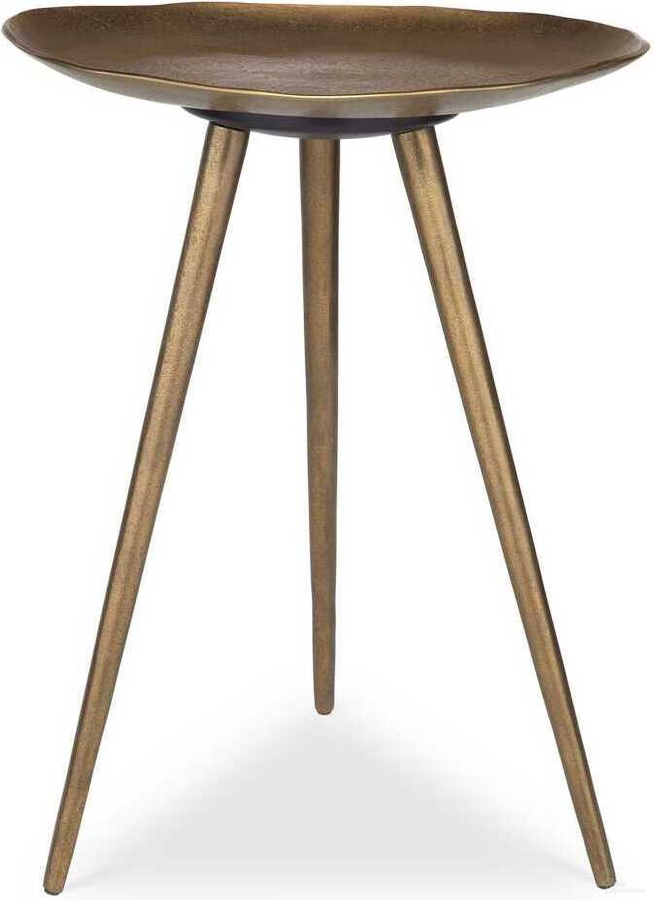 The appearance of Lily Pad Antique Brass Accent Table In Brass designed by Uttermost in the modern / contemporary interior design. This brass piece of furniture  was selected by 1StopBedrooms from Lily Pad Collection to add a touch of cosiness and style into your home. Sku: 24938. Material: Aluminum.