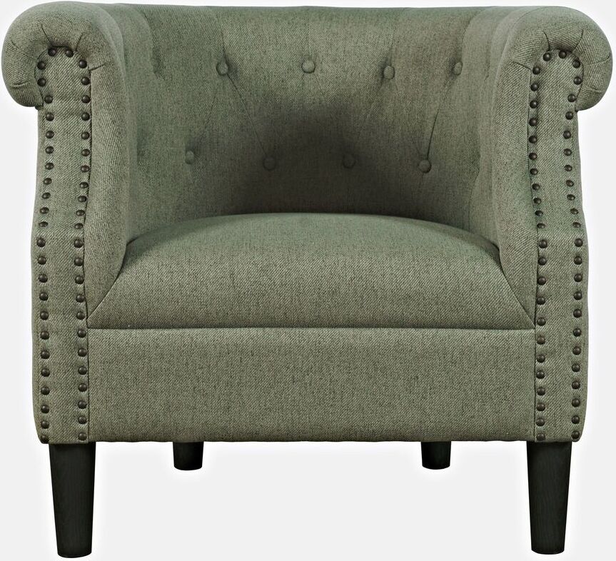 Contemporary Designed Upholstered Accent Chair With Curved