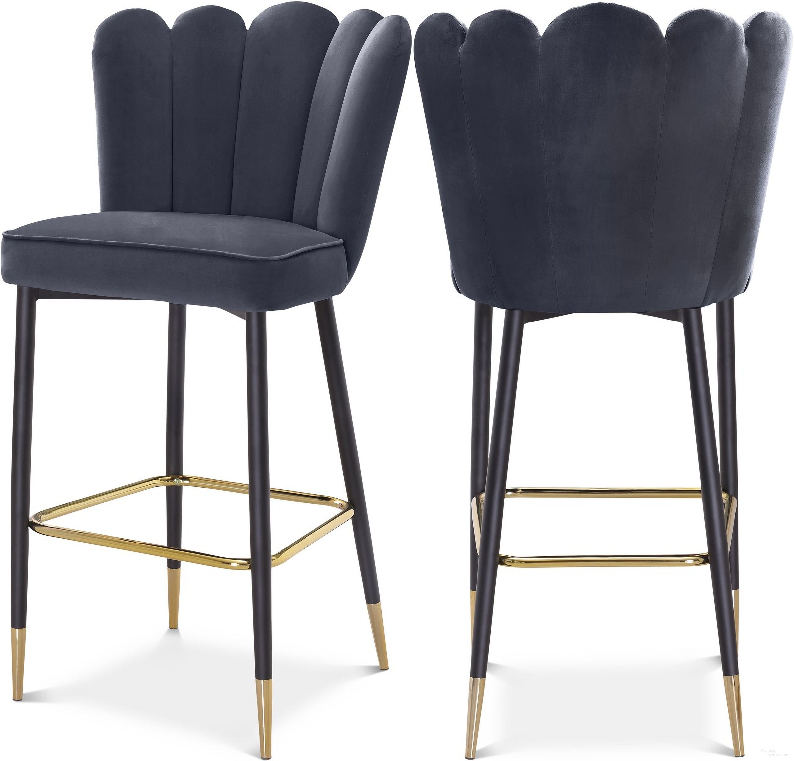 The appearance of Lily Velvet Stool Set of 2 In Grey designed by Meridian in the modern / contemporary interior design. This grey piece of furniture was selected by 1StopBedrooms from Lily Collection to add a touch of cosiness and style into your home. Sku: 961Grey-C. Material: Velvet.