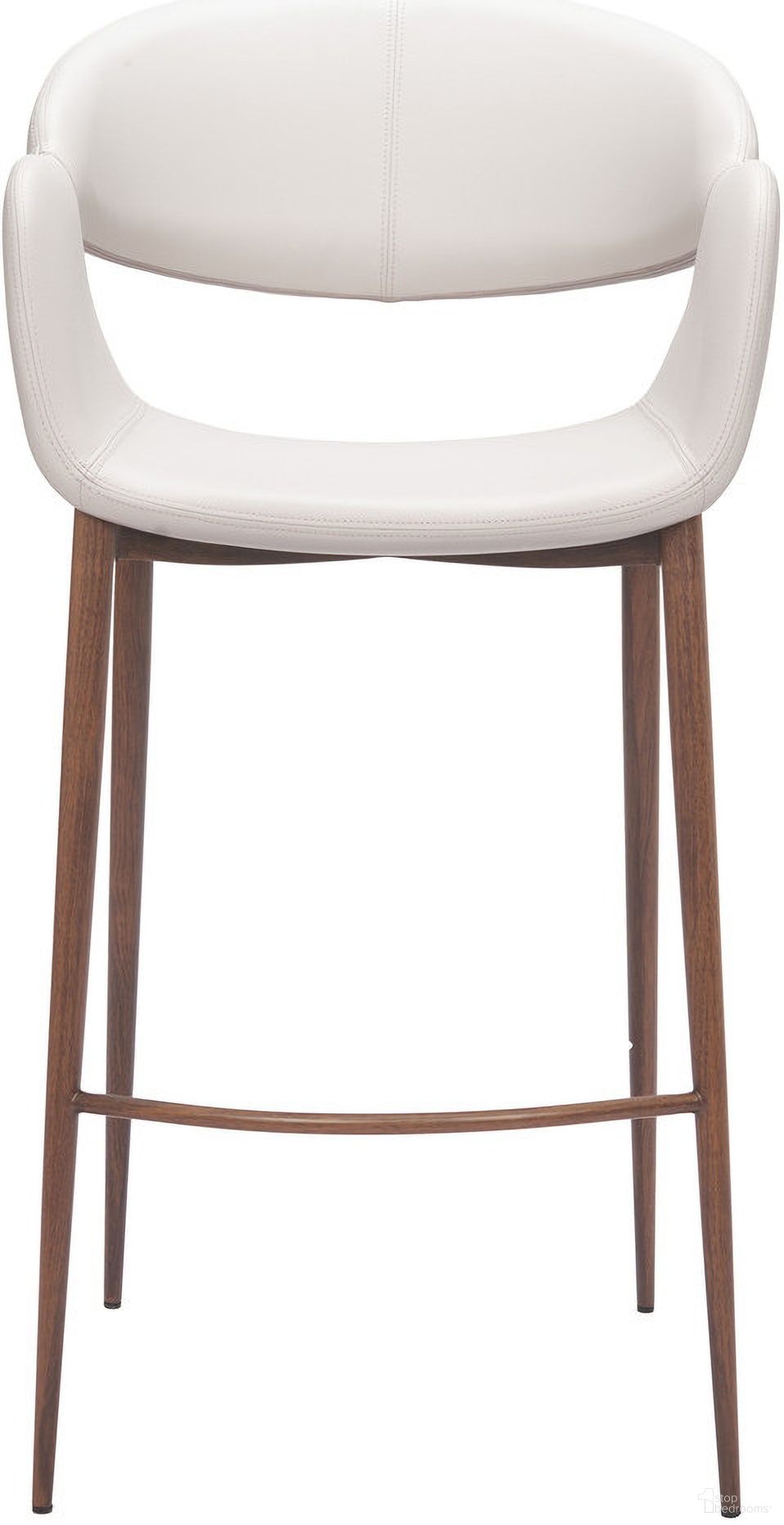 The appearance of Limay Barstool In Beige and Walnut designed by Zuo Modern in the modern / contemporary interior design. This walnut and beige piece of furniture was selected by 1StopBedrooms from Limay Collection to add a touch of cosiness and style into your home. Sku: 110929. Material: Polyurethane.