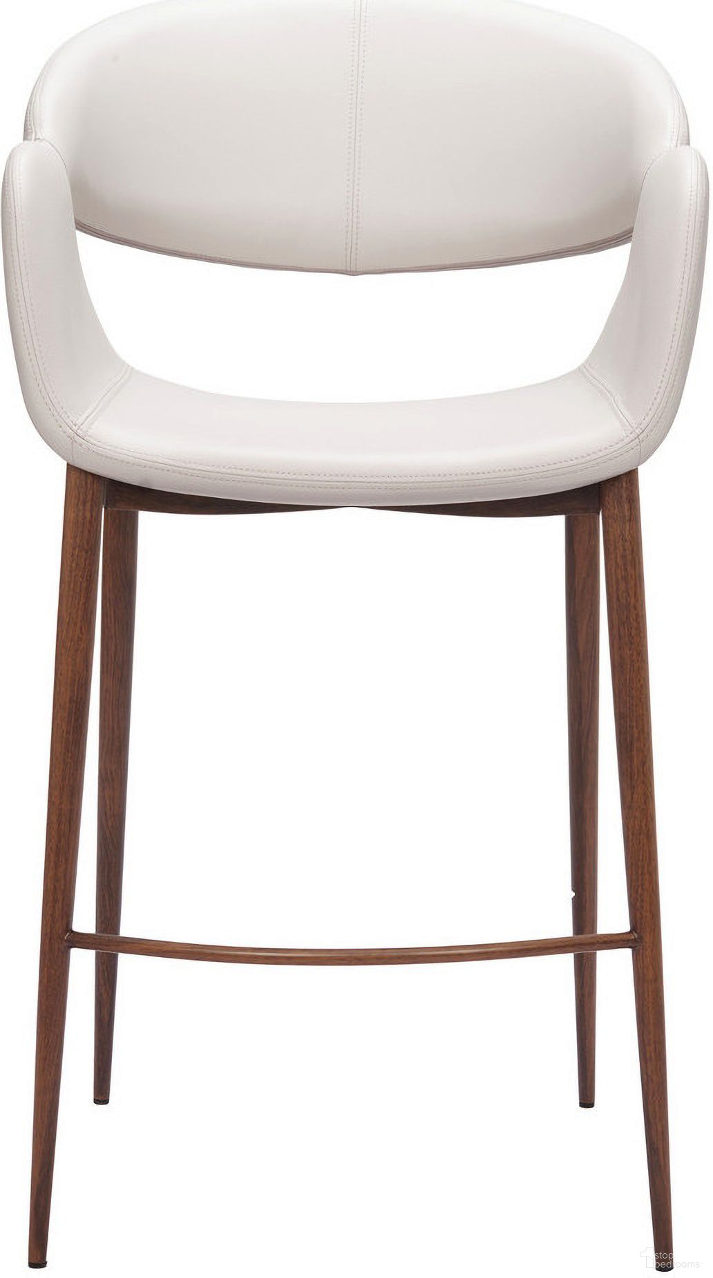 The appearance of Limay Counter Stool In Beige and Walnut designed by Zuo Modern in the modern / contemporary interior design. This walnut and beige piece of furniture was selected by 1StopBedrooms from Limay Collection to add a touch of cosiness and style into your home. Sku: 110930. Material: Polyurethane.