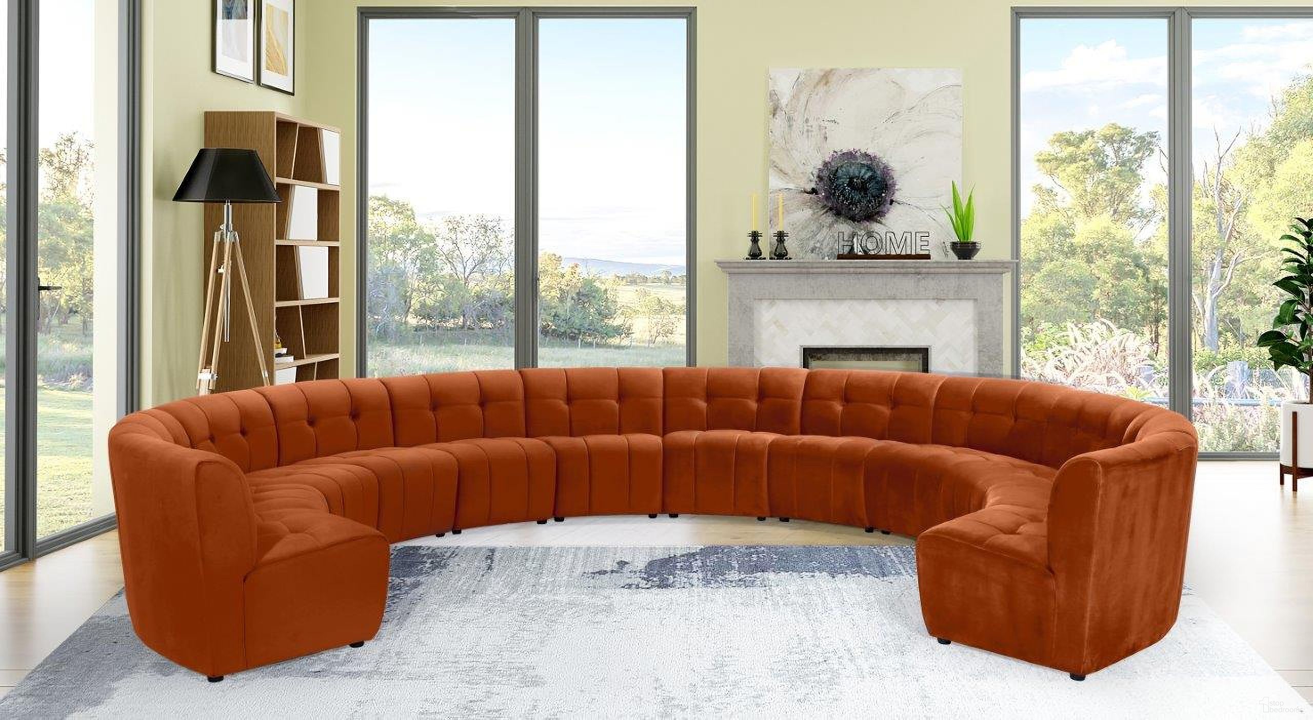 The appearance of Limitless 12-Piece Velvet Modular Sectional In Cognac designed by Meridian in the modern / contemporary interior design. This cognac piece of furniture was selected by 1StopBedrooms from Limitless Collection to add a touch of cosiness and style into your home. Sku: 645Cognac-C;645Cognac-C;645Cognac-C;645Cognac-C;645Cognac-C;645Cognac-C;645Cognac-C;645Cognac-C;645Cognac-C;645Cognac-C;645Cognac-C;645Cognac-C. Material: Velvet. Layout: Curved.