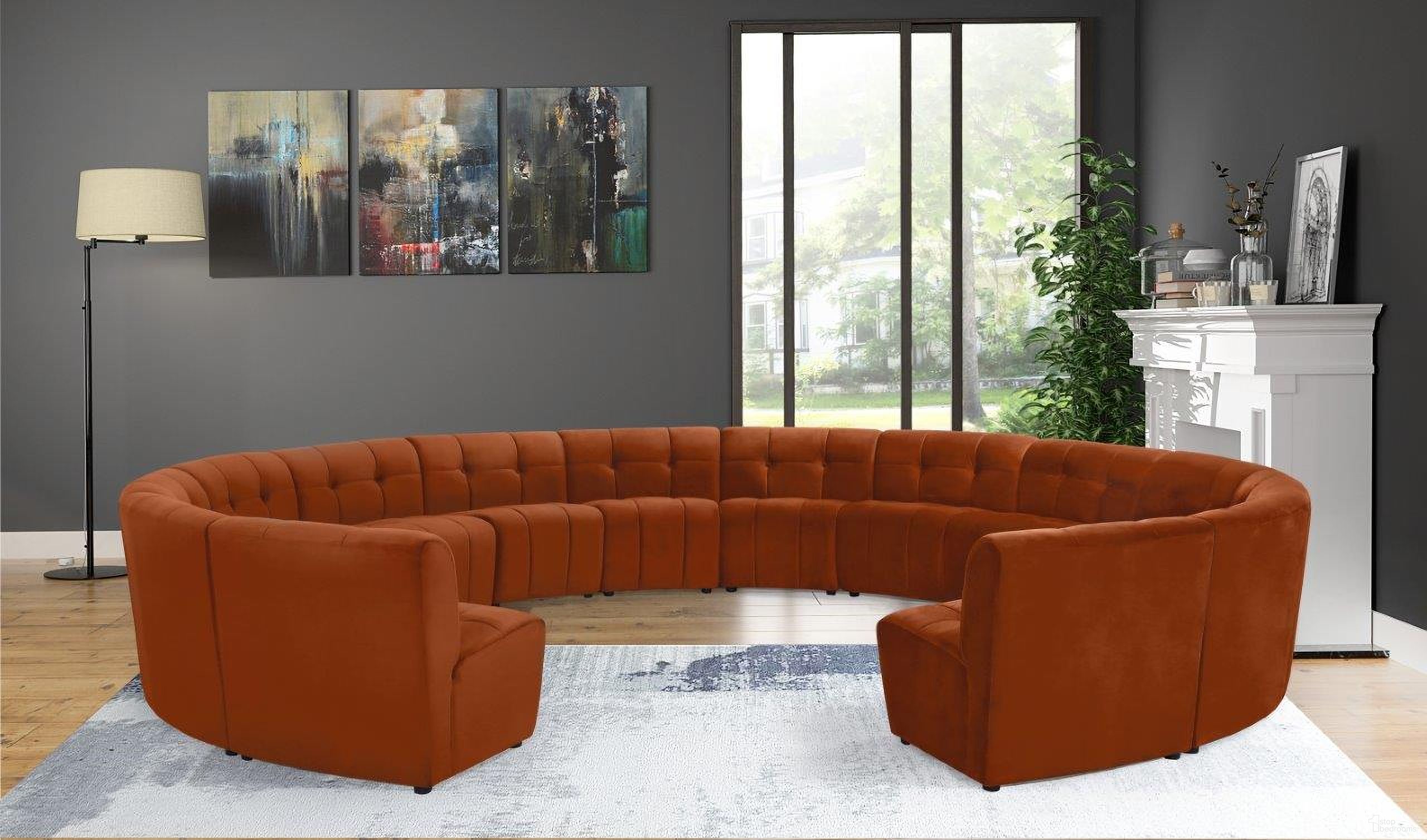 The appearance of Limitless 14-Piece Velvet Modular Sectional In Cognac designed by Meridian in the modern / contemporary interior design. This cognac piece of furniture was selected by 1StopBedrooms from Limitless Collection to add a touch of cosiness and style into your home. Sku: 645Cognac-C;645Cognac-C;645Cognac-C;645Cognac-C;645Cognac-C;645Cognac-C;645Cognac-C;645Cognac-C;645Cognac-C;645Cognac-C;645Cognac-C;645Cognac-C;645Cognac-C;645Cognac-C. Material: Velvet. Layout: Curved.