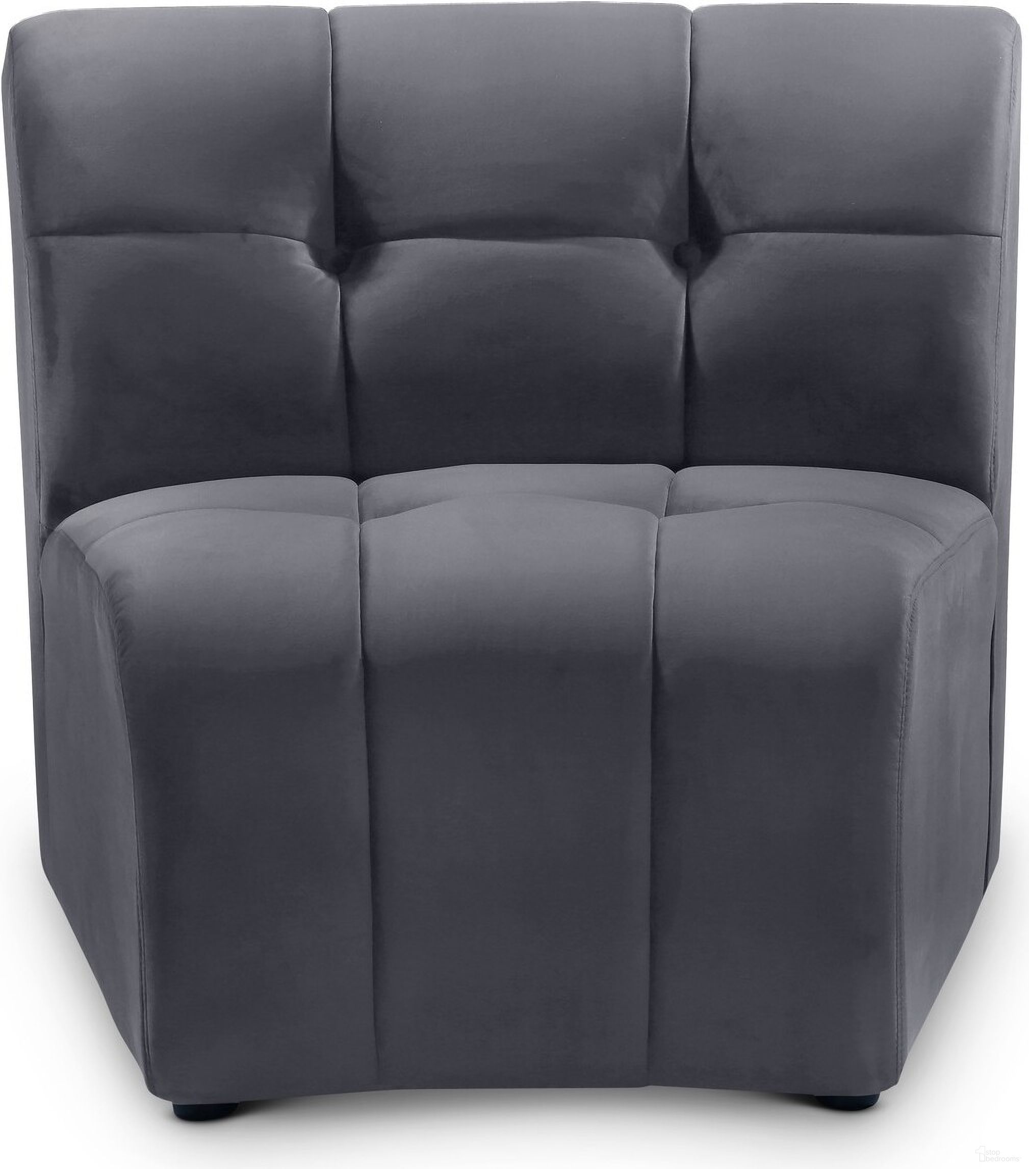 Limitless Velvet Modular Chair In Grey
