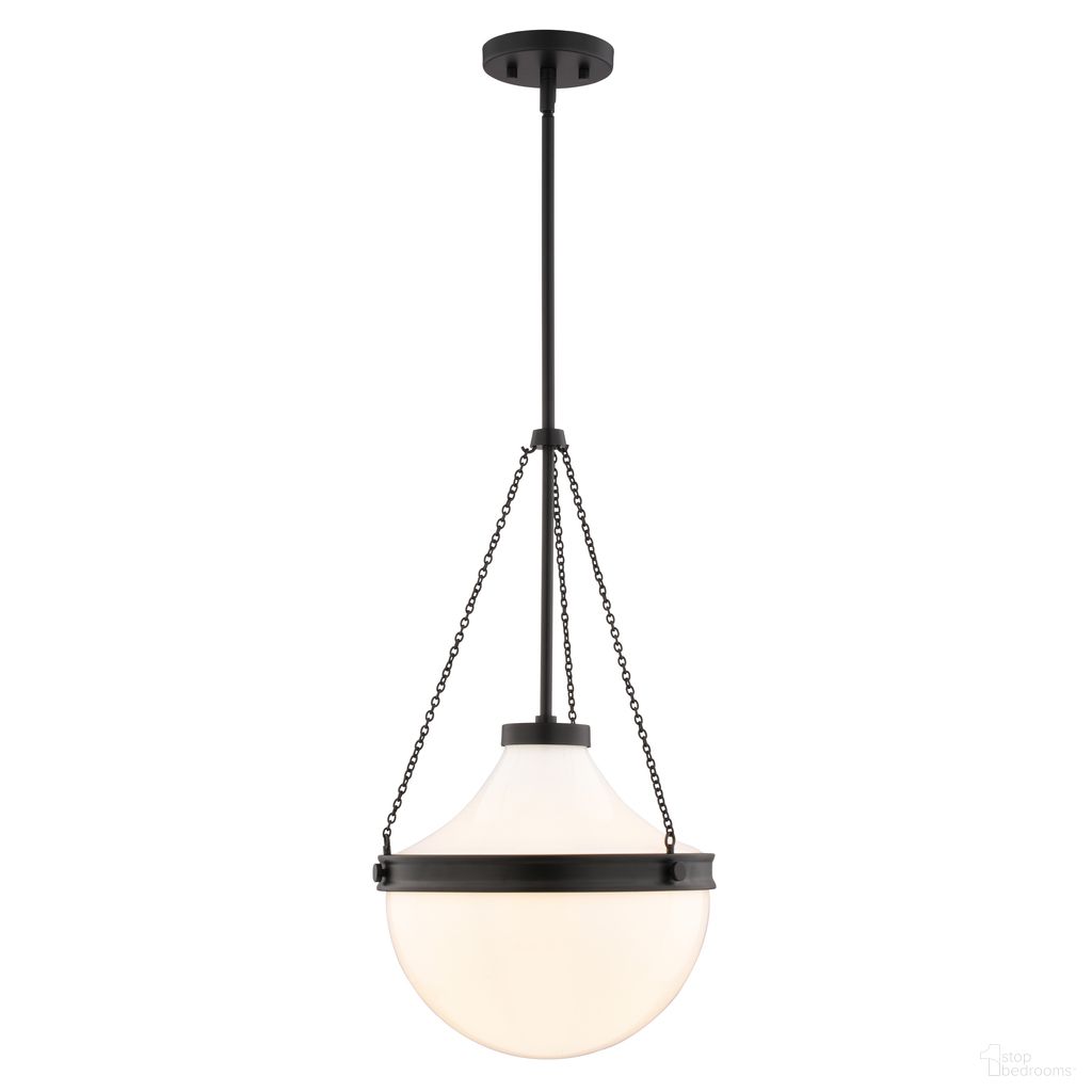Lincoln 12.75 Inch 1 Light Pendant In Matte Black