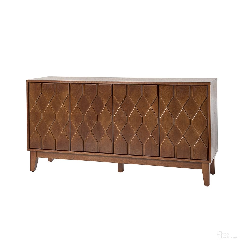 The appearance of Lincoln Sideboard In Walnut designed by Karat Home in the modern / contemporary interior design. This walnut piece of furniture was selected by 1StopBedrooms from Lincoln Collection to add a touch of cosiness and style into your home. Sku: SBYL0891-WAL. Material: Engineered Wood.