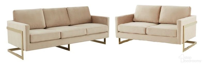 The appearance of Lincoln Upholstered Velvet Living Room Set In Beige designed by LeisureMod in the modern / contemporary interior design. This beige piece of furniture was selected by 1StopBedrooms from Lincoln Collection to add a touch of cosiness and style into your home. Sku: LA83BG;LA55BG. Material: Velvet.