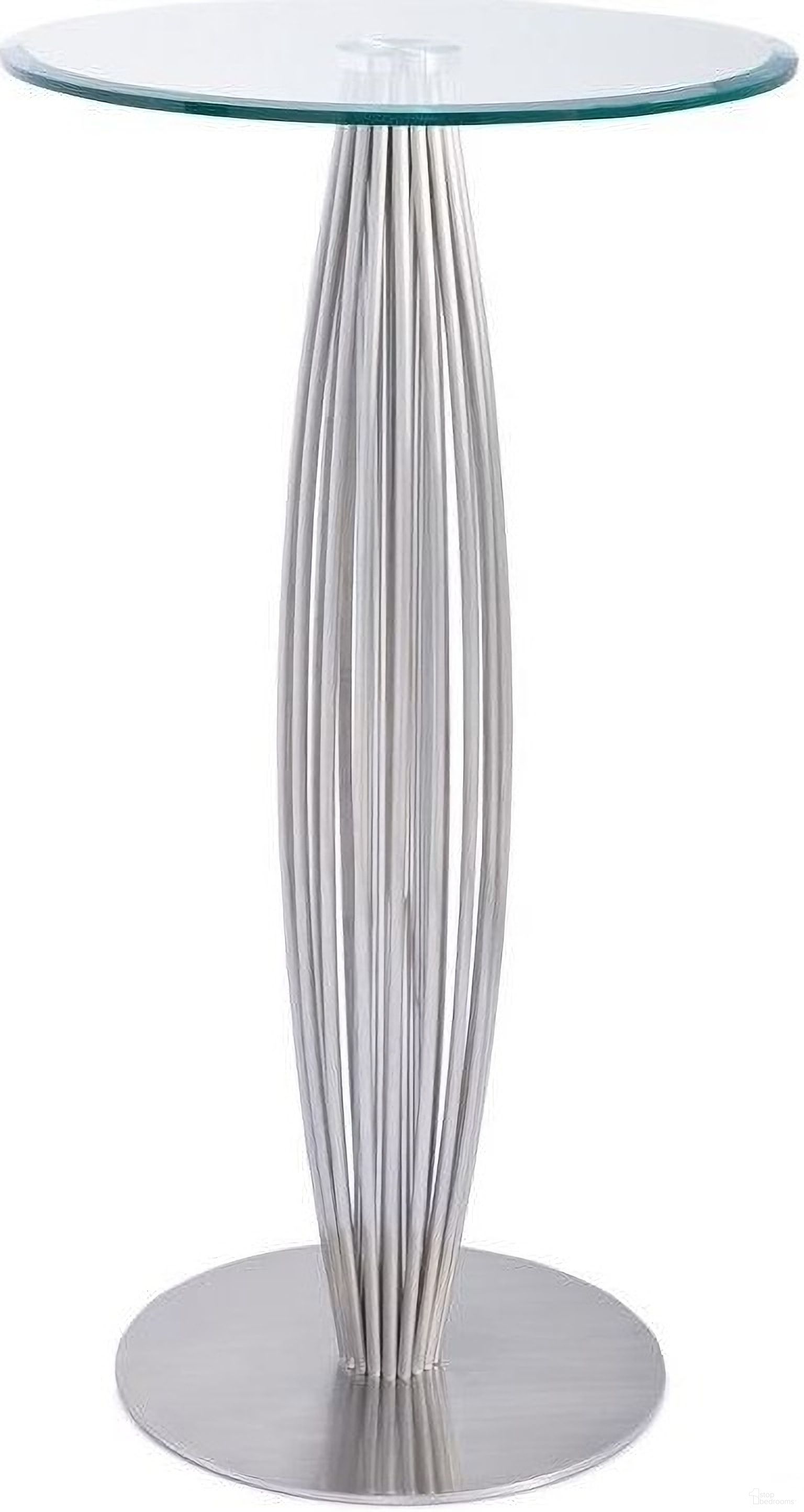 The appearance of 24 Inch Bar Table In Silver designed by Bellini Modern Living in the modern / contemporary interior design. This silver piece of furniture  was selected by 1StopBedrooms from Linda Collection to add a touch of cosiness and style into your home. Sku: Linda 24. Table Top Shape: Round.