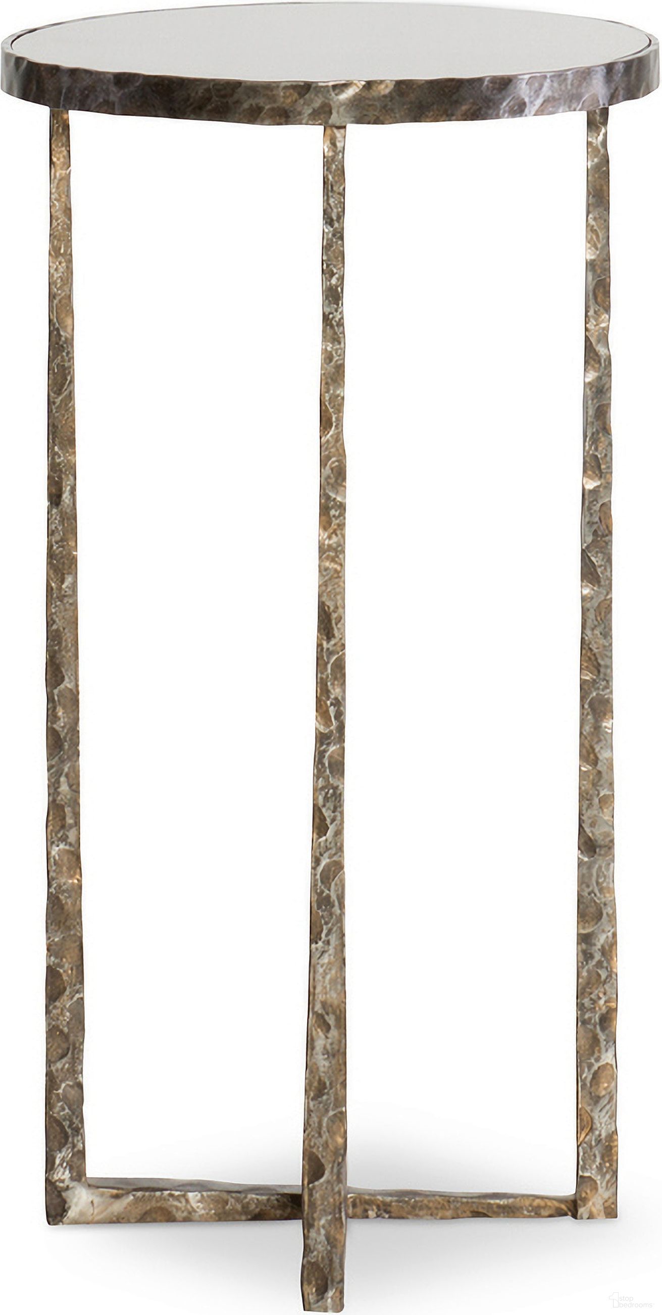 The appearance of Linda Accent Table In Antique Bronze designed by Century Furniture in the modern / contemporary interior design. This antique bronze piece of furniture was selected by 1StopBedrooms from Grand Tour Furniture Collection to add a touch of cosiness and style into your home. Sku: SF5761. Material: Metal.